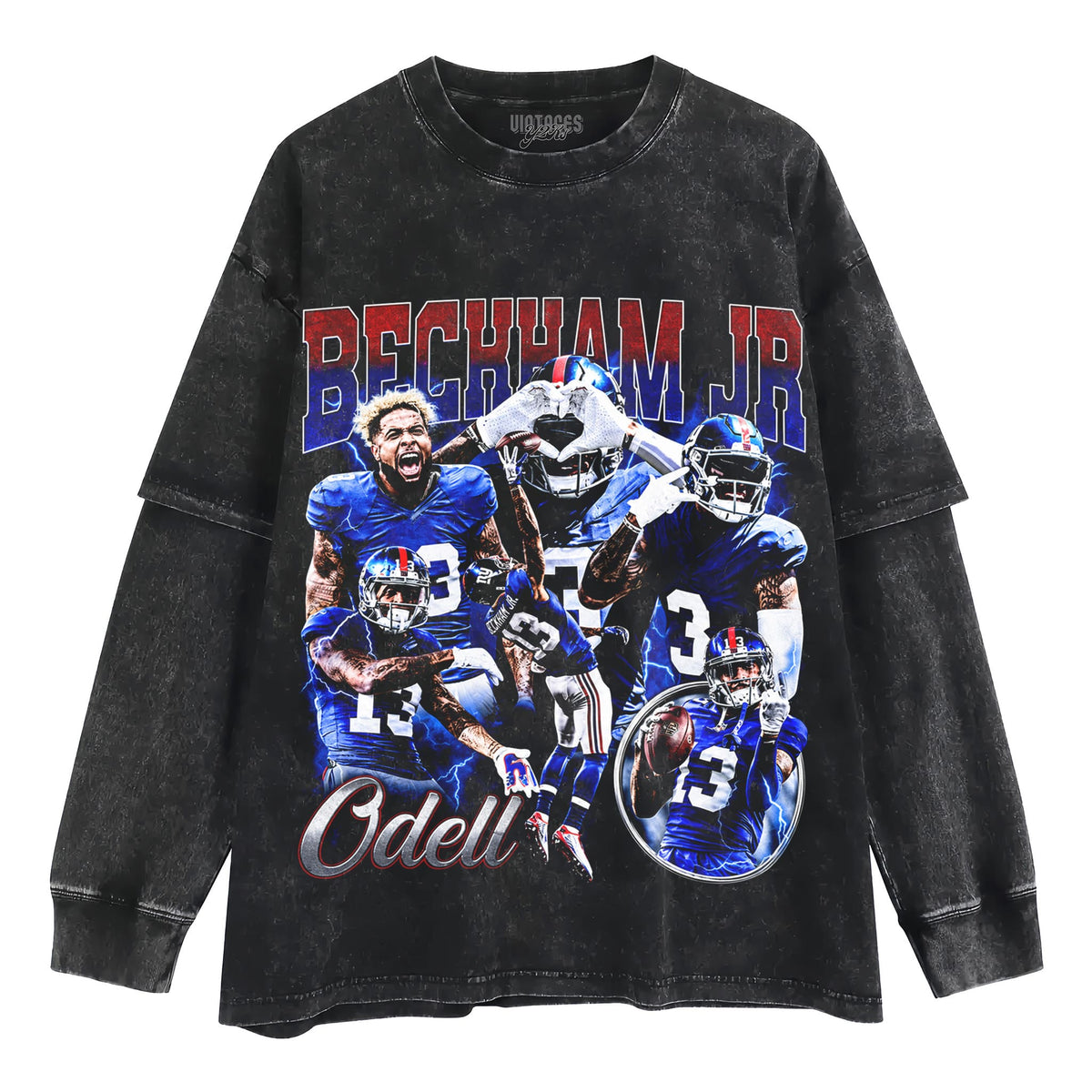 OBJ - NEW YORK FOOTBALL VINTAGE V2 TANK TOP & TEE & LONG SLEEVE & LAYERED LS & HOODIE