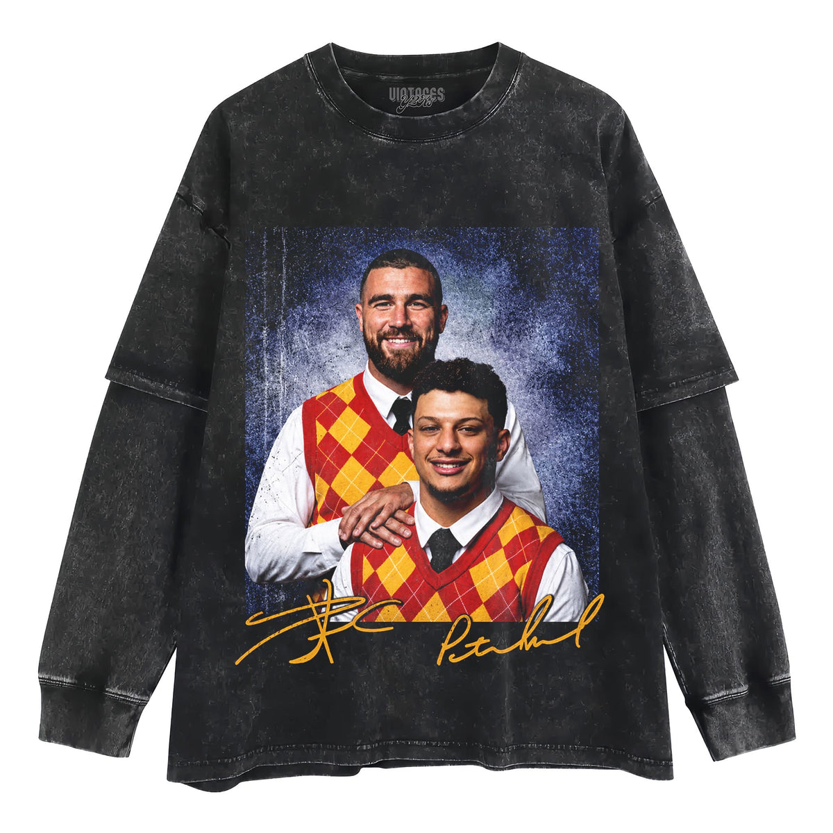 PATRICK MAHOMES & TRAVIS KELCE - STEP BROTHERS TANK TOP & TEE & LONG SLEEVE & LAYERED LS & HOODIE