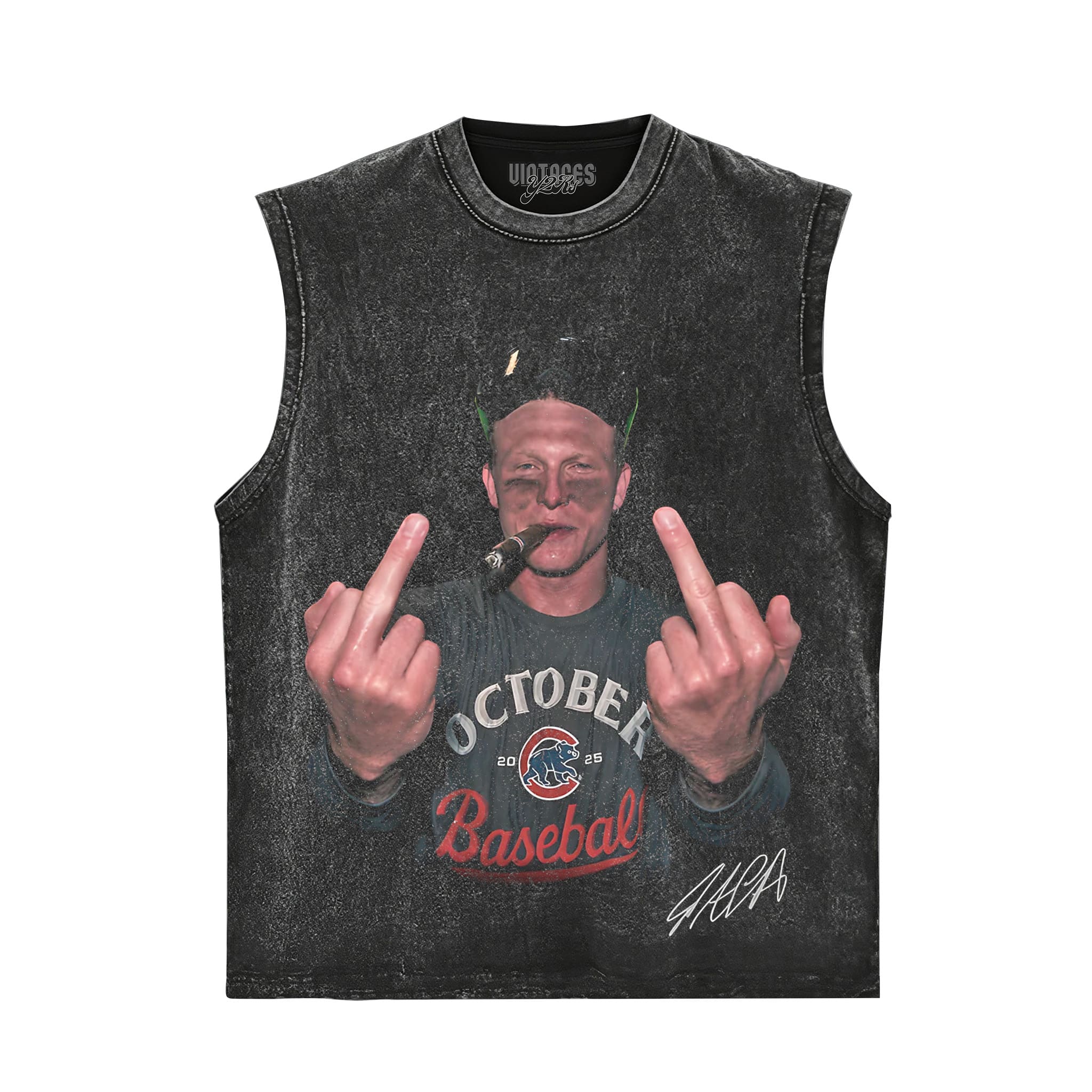 PETE CROW-ARMSTRONG - THE MIDDLE FINGER MEME TANK TOP & TEE & LONG SLEEVE & LAYERED LS & HOODIE