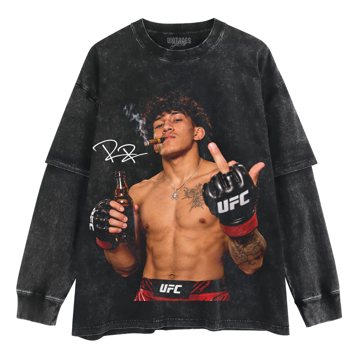 RAÚL ROSAS JR. MIDDLE FINGER TANK TOP & TEE & LONG SLEEVE & LAYERED LS & HOODIE