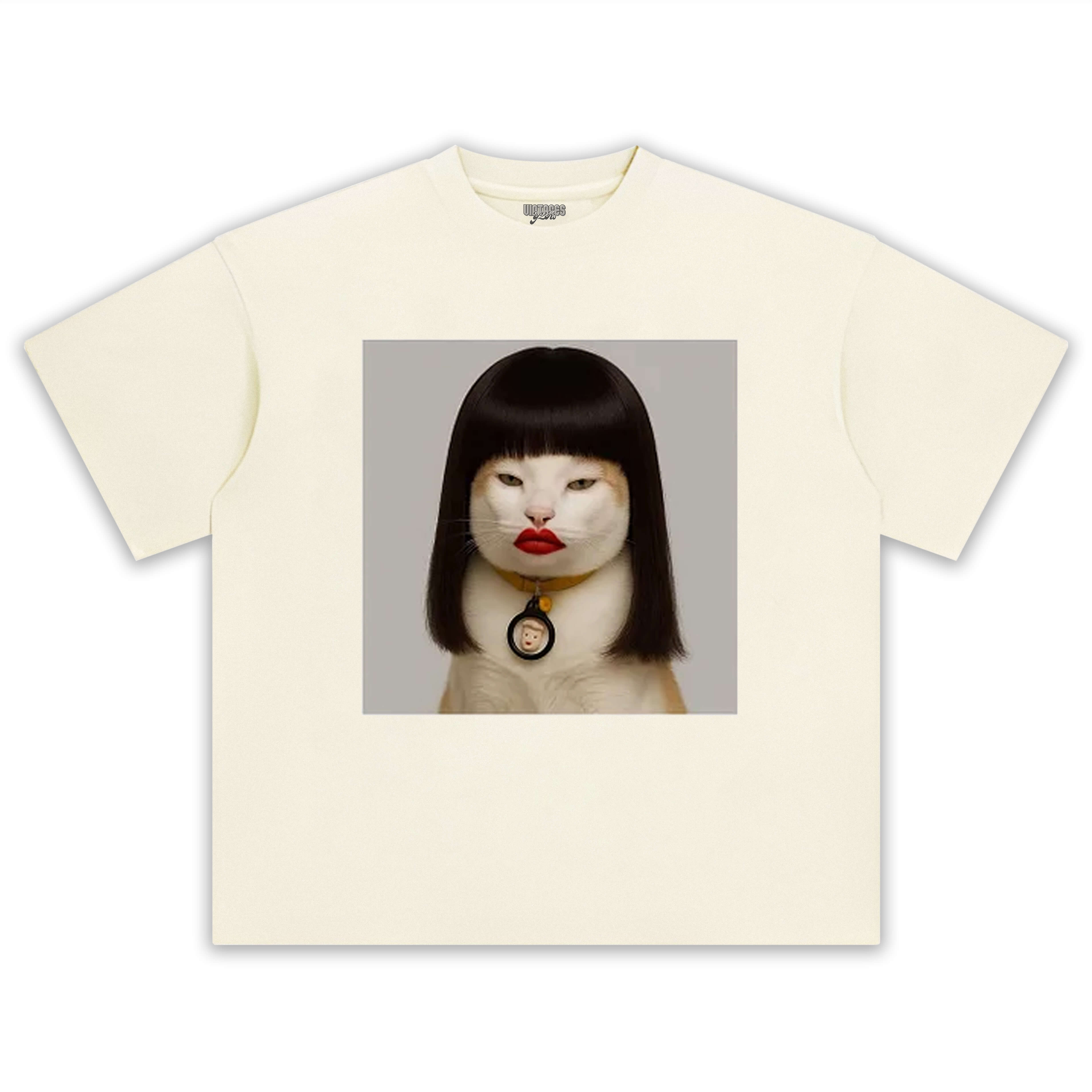 RED LIPS CAT TEE