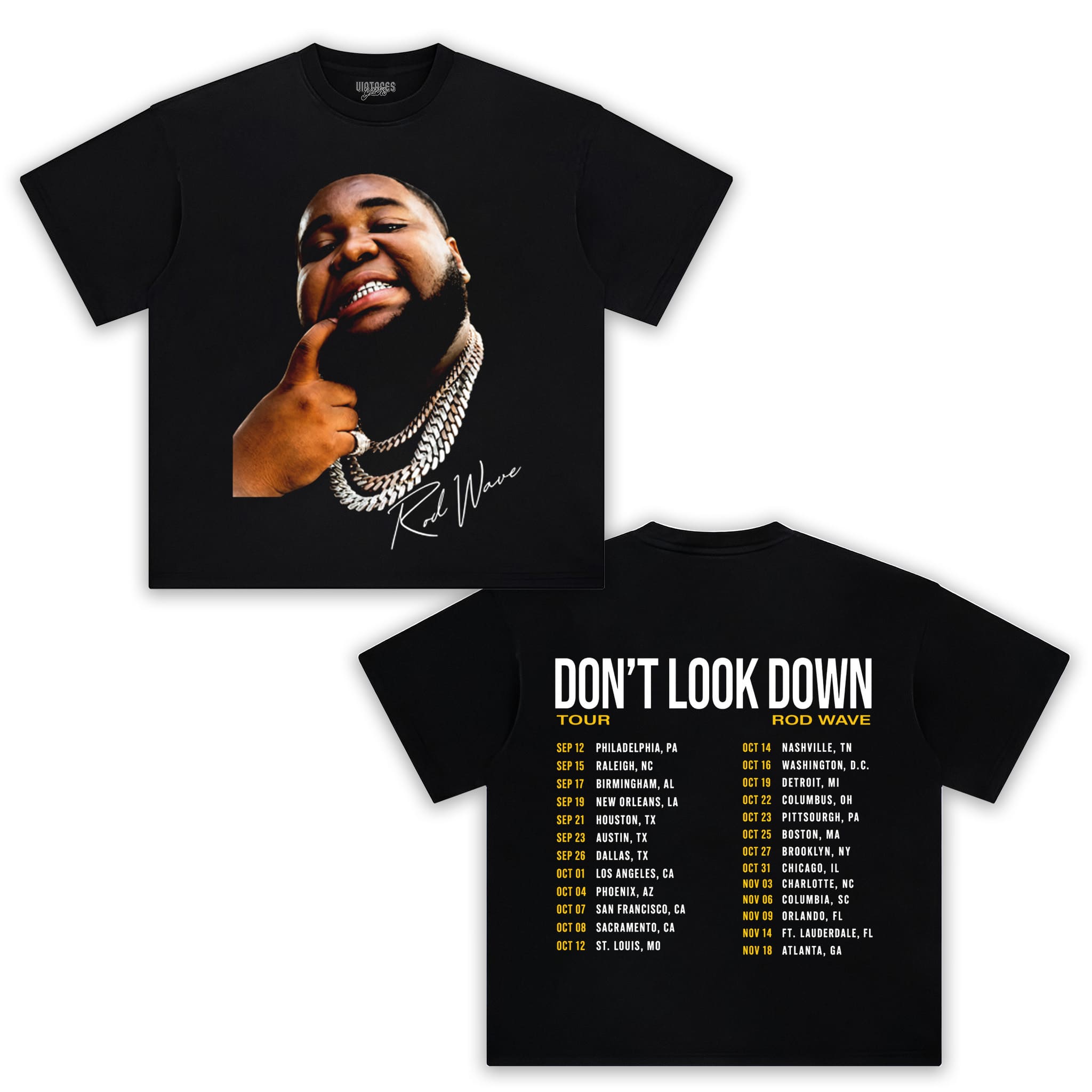 RETRO ROD WAVE DON'T LOOK DOWN MUSIC TOUR 2026 V3 TANK TOP & TEE