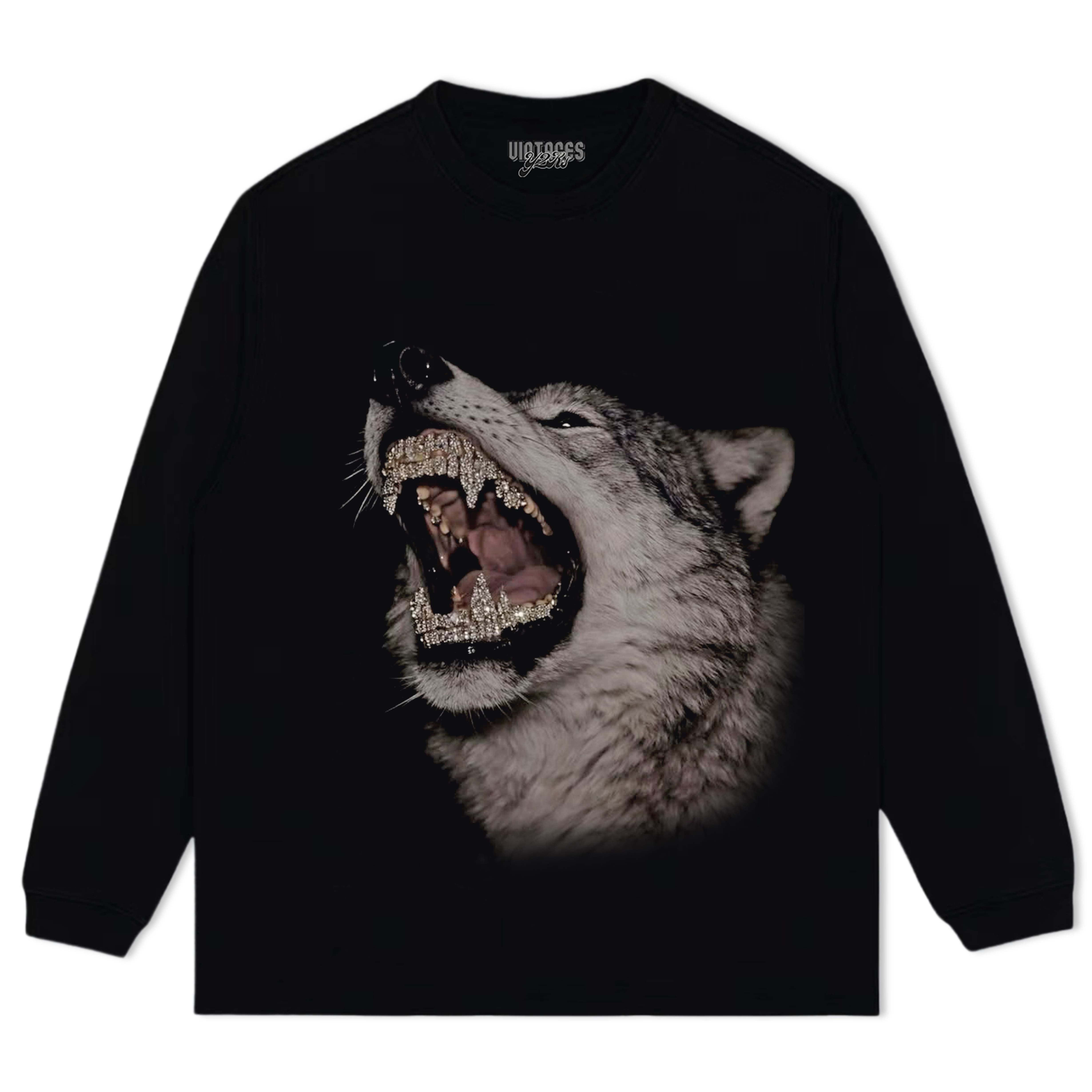 RETRO STREET STYLE & DARK GRAY WOLF TANK TOP & TEE & LONG SLEEVE & LAYERED LS & HOODIE