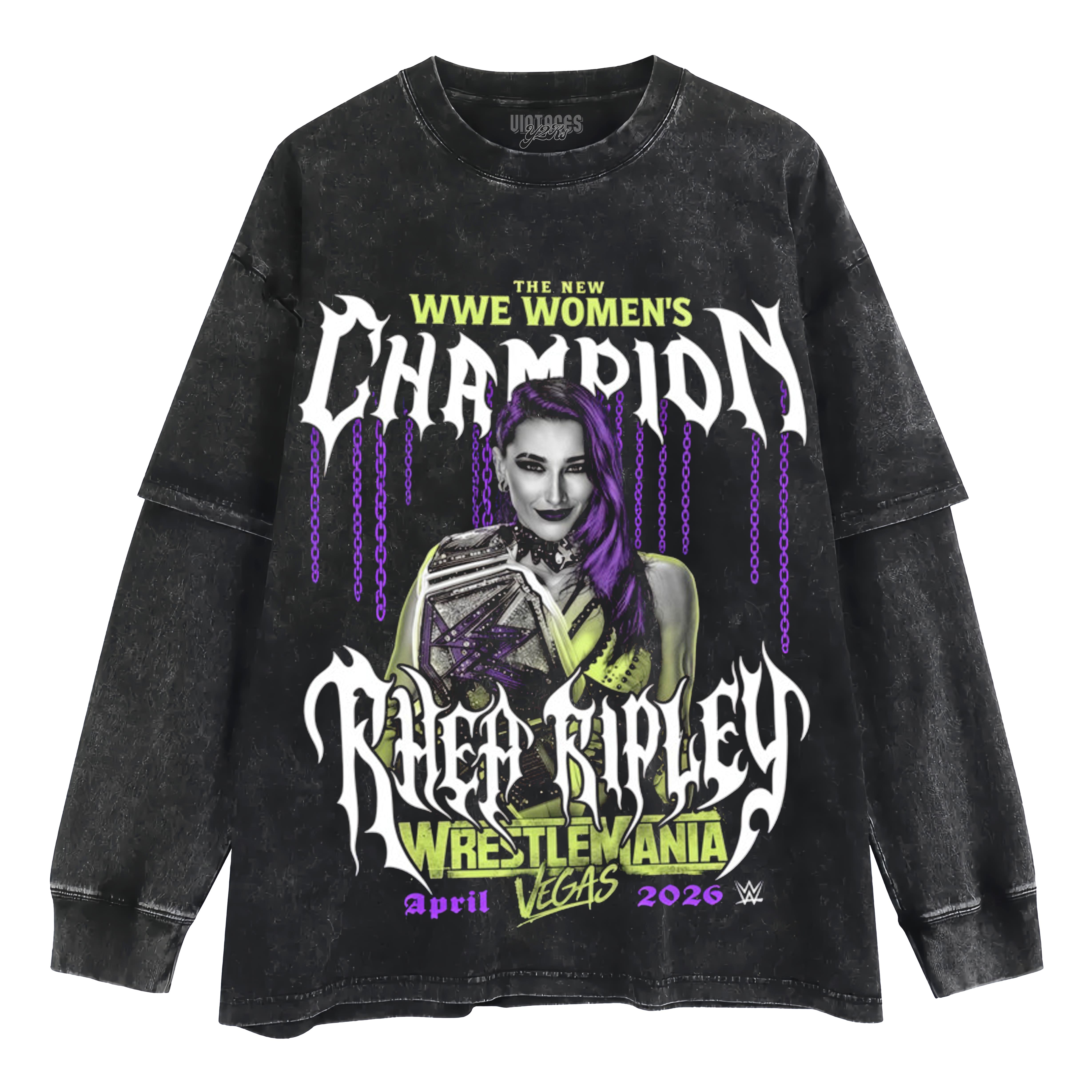 RHEA RIPLEY WRESTLEMANIA 42 WINNER TANK TOP & TEE & LONG SLEEVE & LAYERED LS & HOODIE