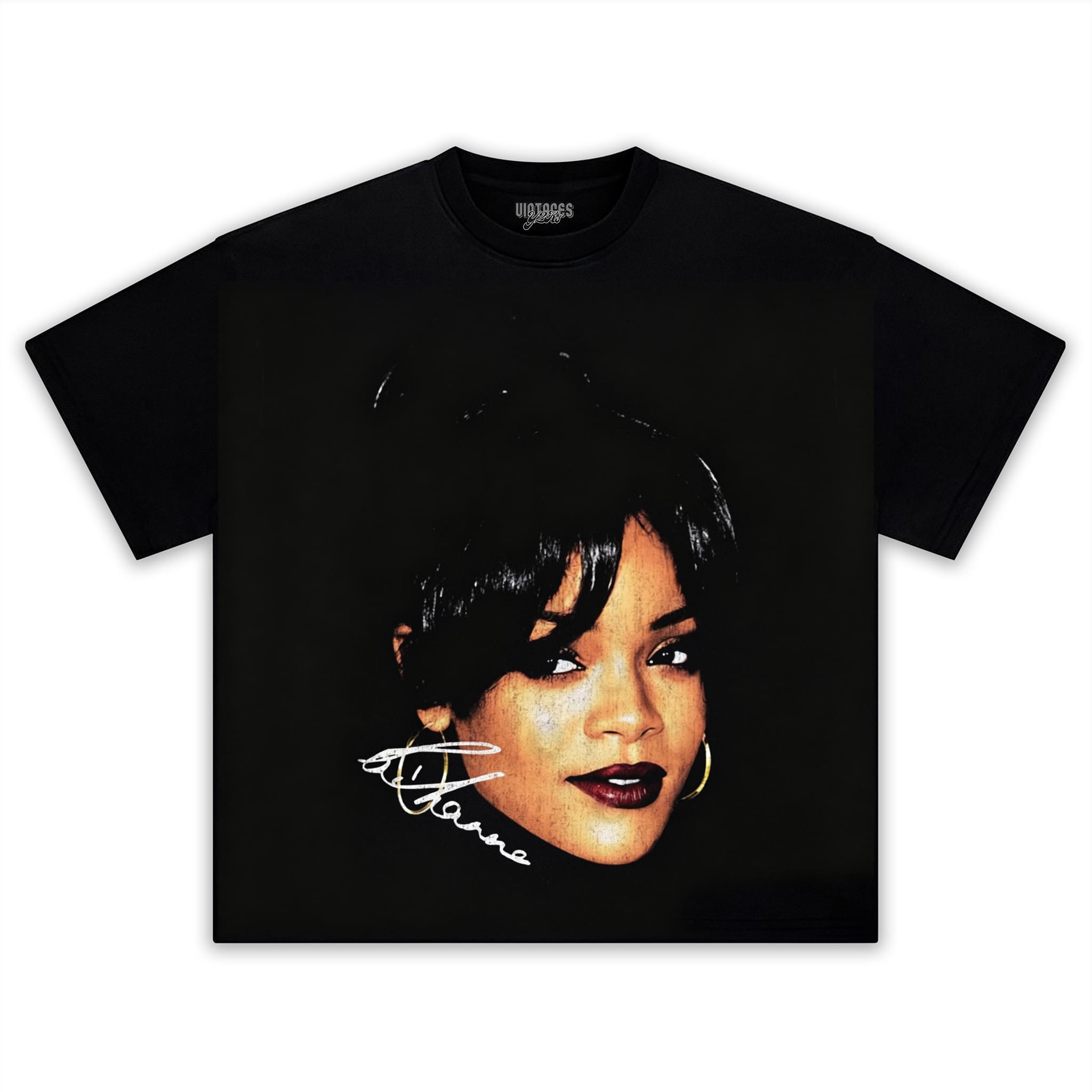 RIHANNA BIG FACE GRUNGE TANK TOP & TEE & LONG SLEEVE & LAYERED LS & HOODIE