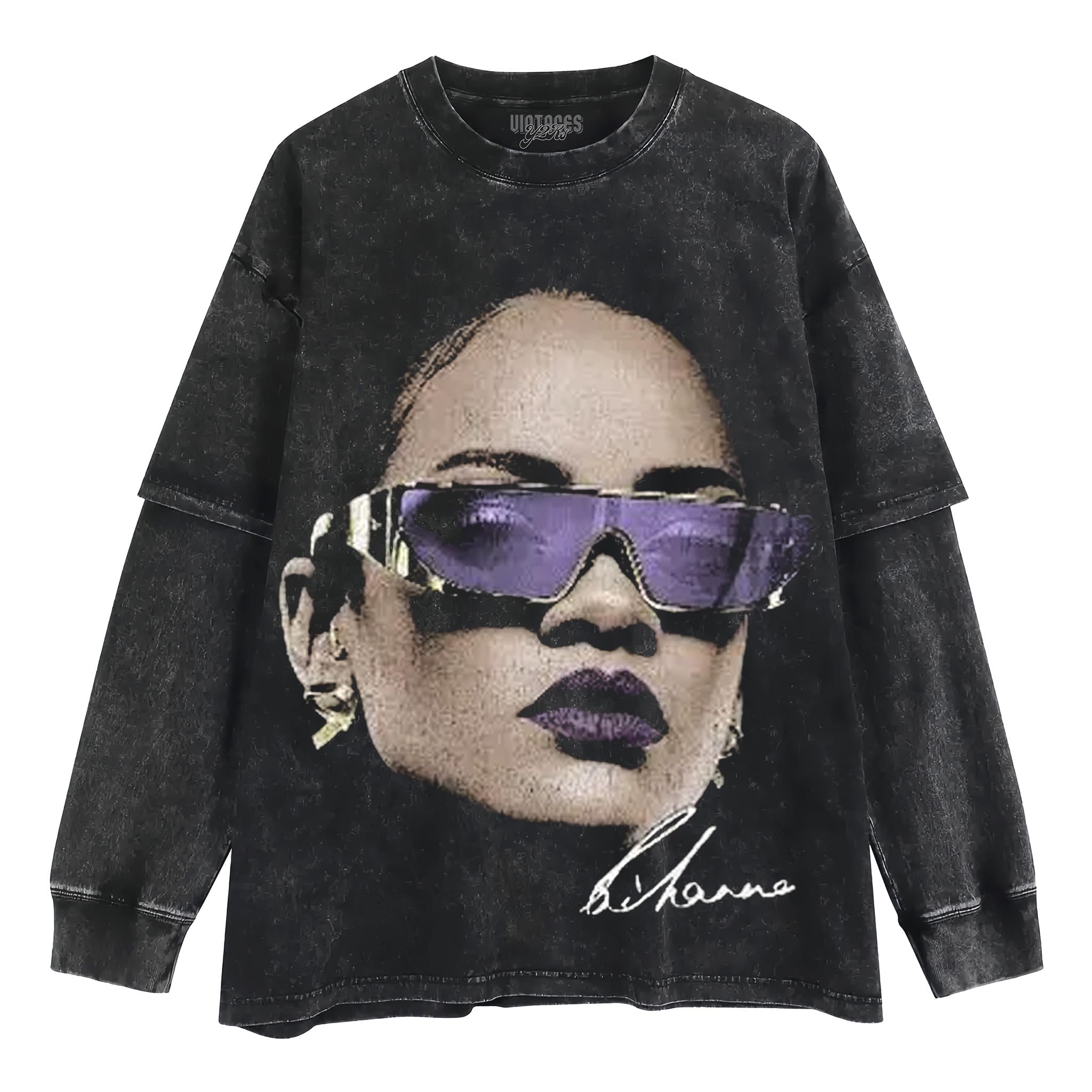 RIHANNA BIG HEAD TANK TOP & TEE & LONG SLEEVE & LAYERED LS & HOODIE