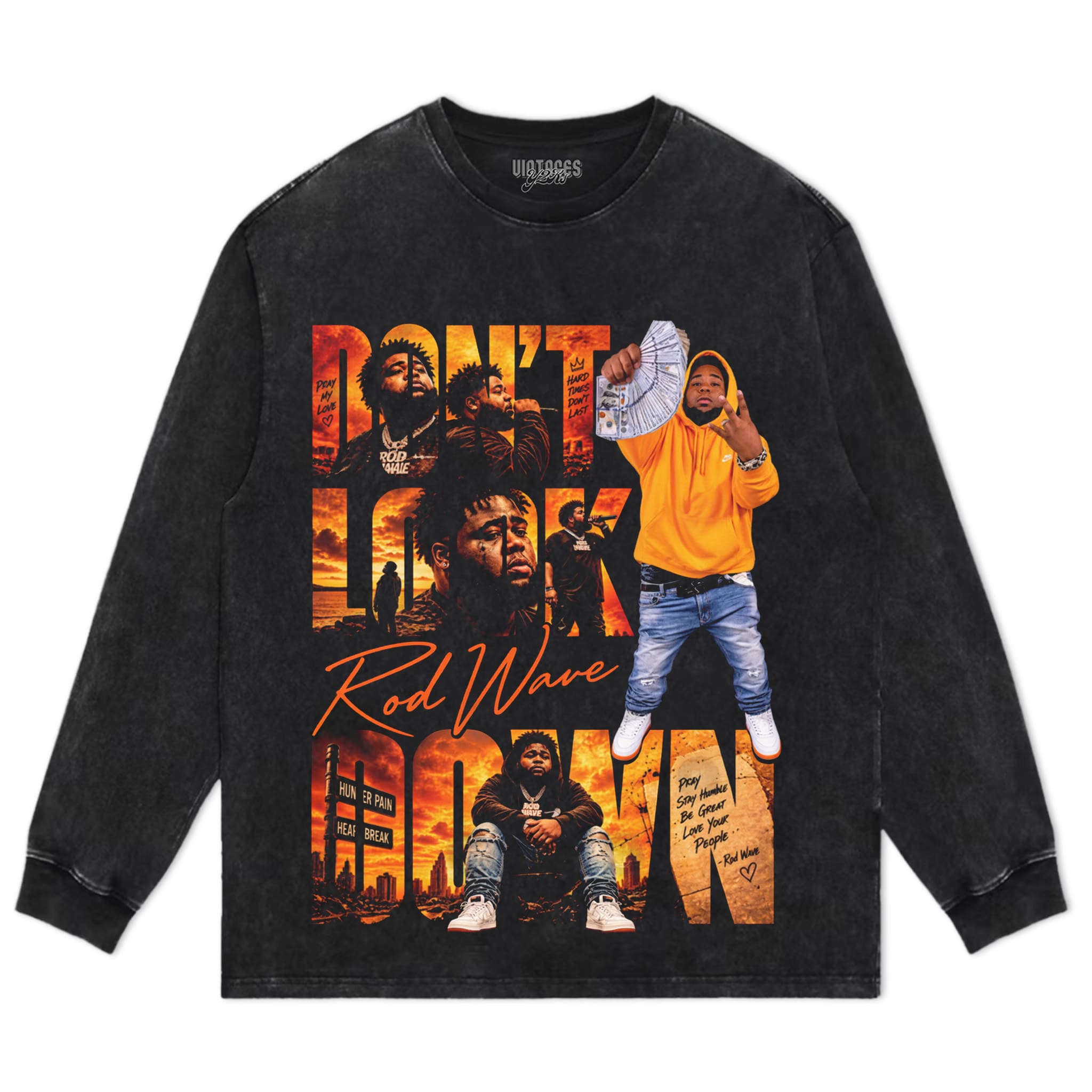 ROD WAVE DON'T LOOK DOWN TOUR 2026 RETRO TANK TOP & TEE & LONG SLEEVE & LAYERED LS & HOODIE