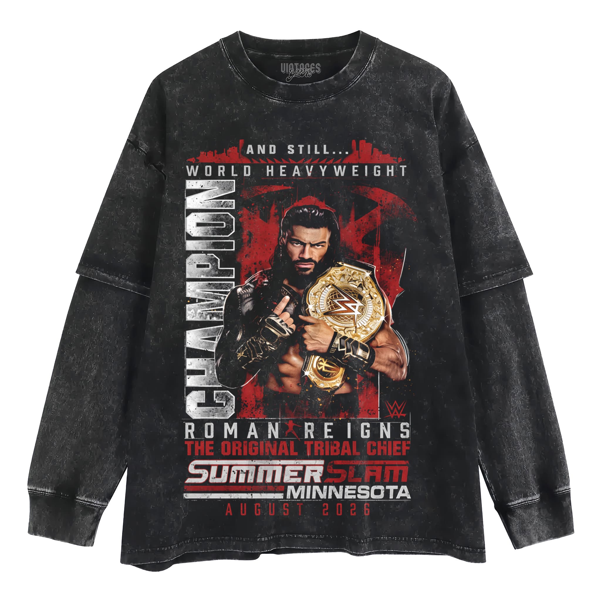 ROMAN REIGNS SUMMERSLAM 2026 TANK TOP & TEE & LONG SLEEVE & LAYERED LS & HOODIE