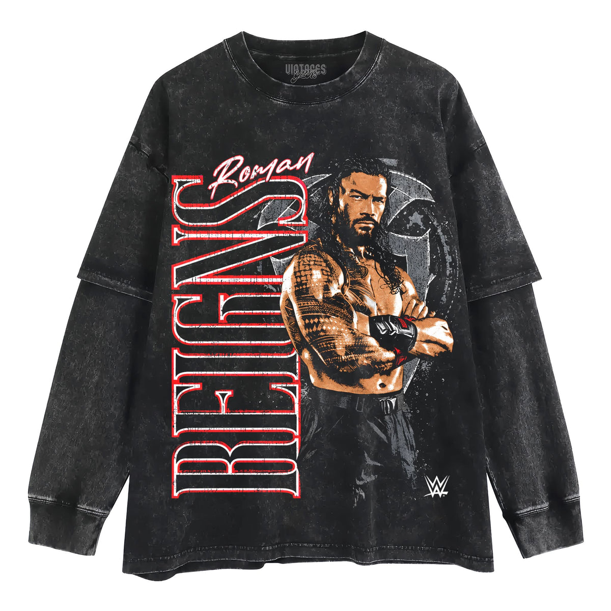 ROMAN REIGNS VINTAGE E TANK TOP & TEE & LONG SLEEVE & LAYERED LS & HOODIE