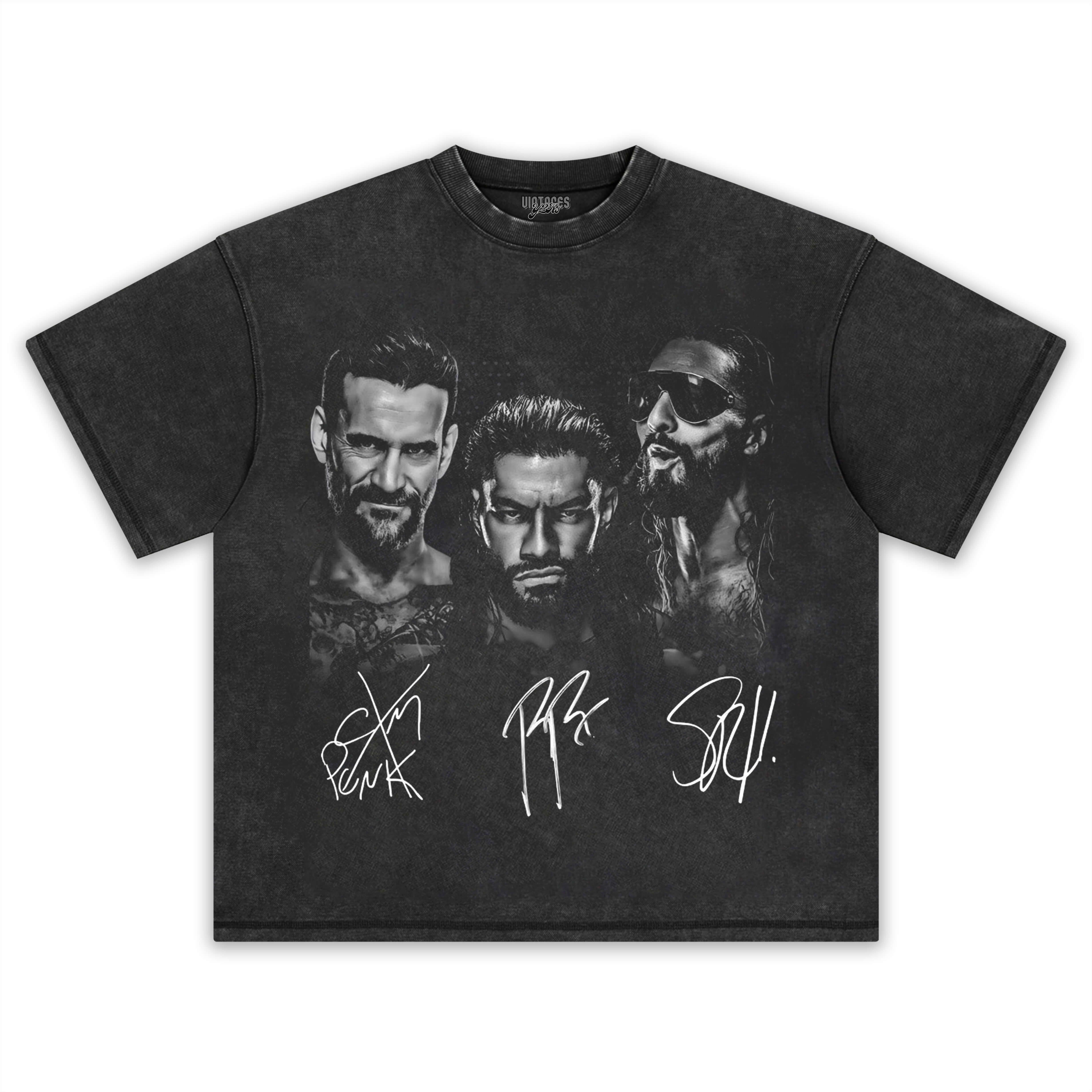 ROMAN REIGNS & CMPUNK & SETH ROIINS TEE