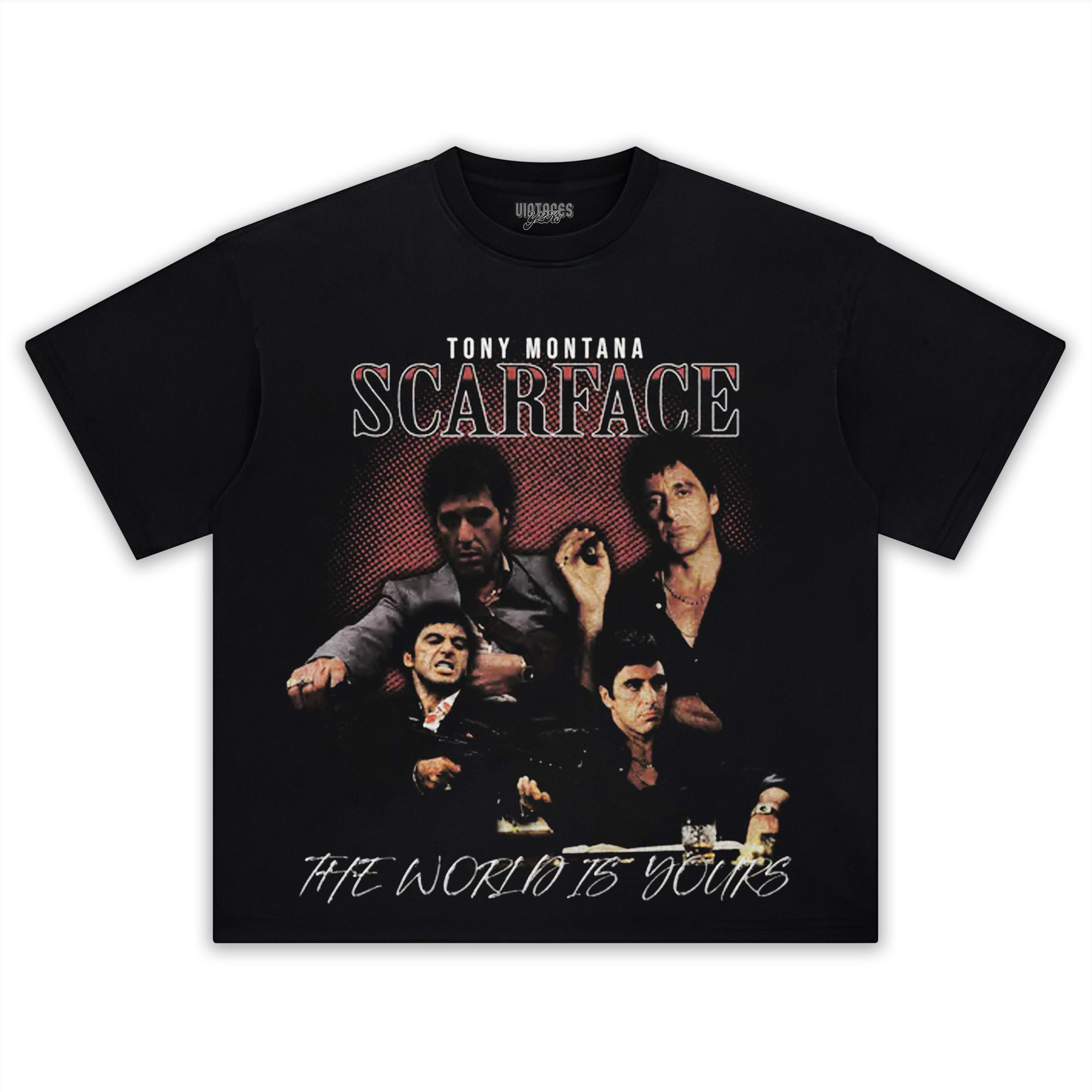 SCARFACE & THE WORLD IS YOURS V2 TEE & LS & HOODIE