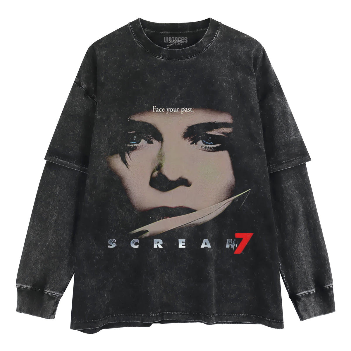 SCREAM 7 FACE YOUR PAST 2026 LAYERED LONG SLEEVE