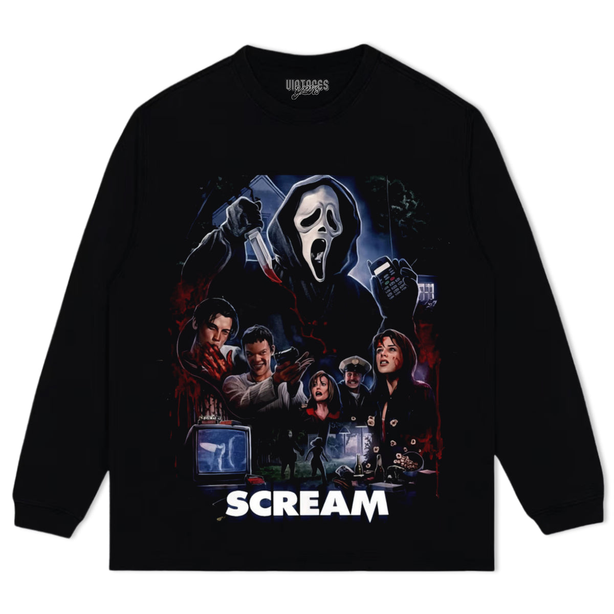 SCREAM HORROR MOVIE TEE & LS & HOODIE