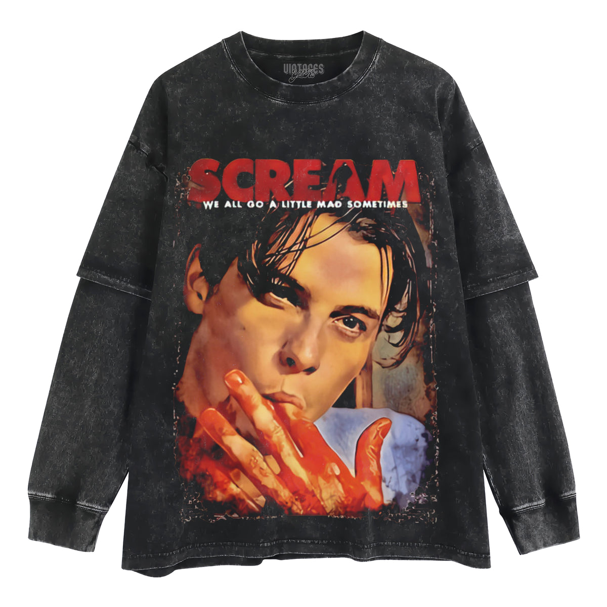 SCREAM MOVIE B ILLY LOOMIS SKEET ULRICH ESSENTIAL - ABO TIZ LAYERED LONG SLEEVE