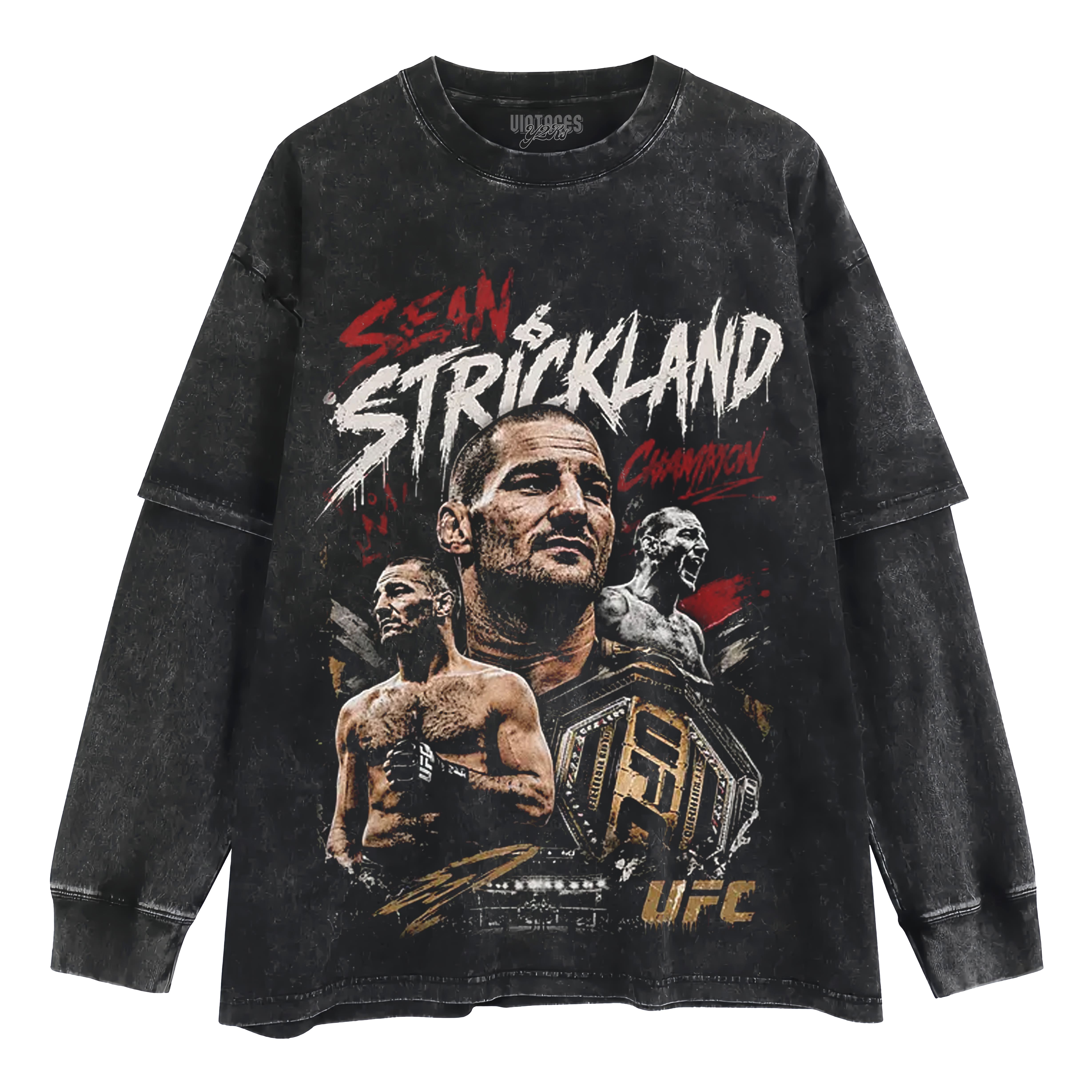 SEAN STRICKLAND CHAMPION V2 TANK TOP & TEE & LONG SLEEVE & LAYERED LS & HOODIE
