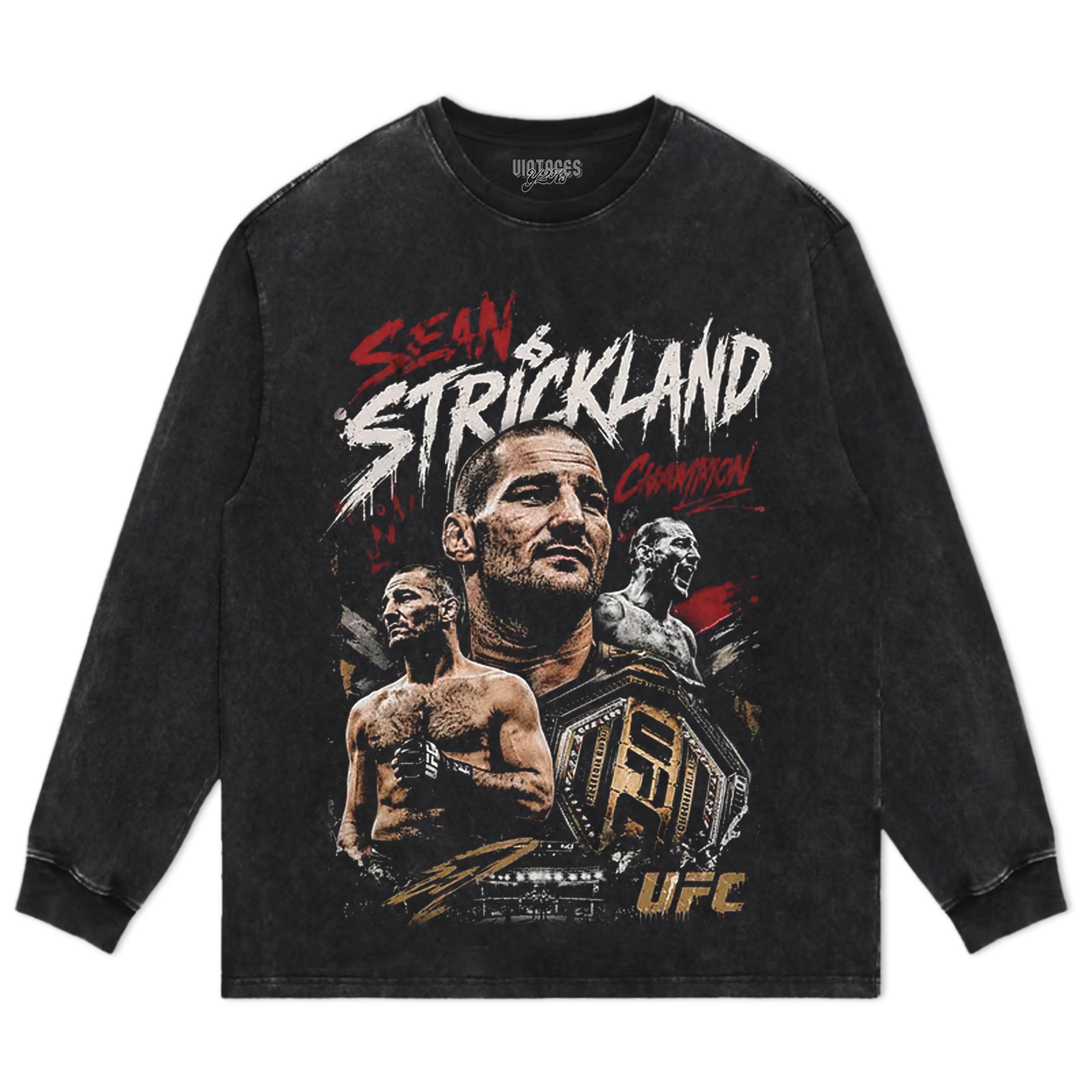 SEAN STRICKLAND CHAMPION V2 TANK TOP & TEE & LONG SLEEVE & LAYERED LS & HOODIE