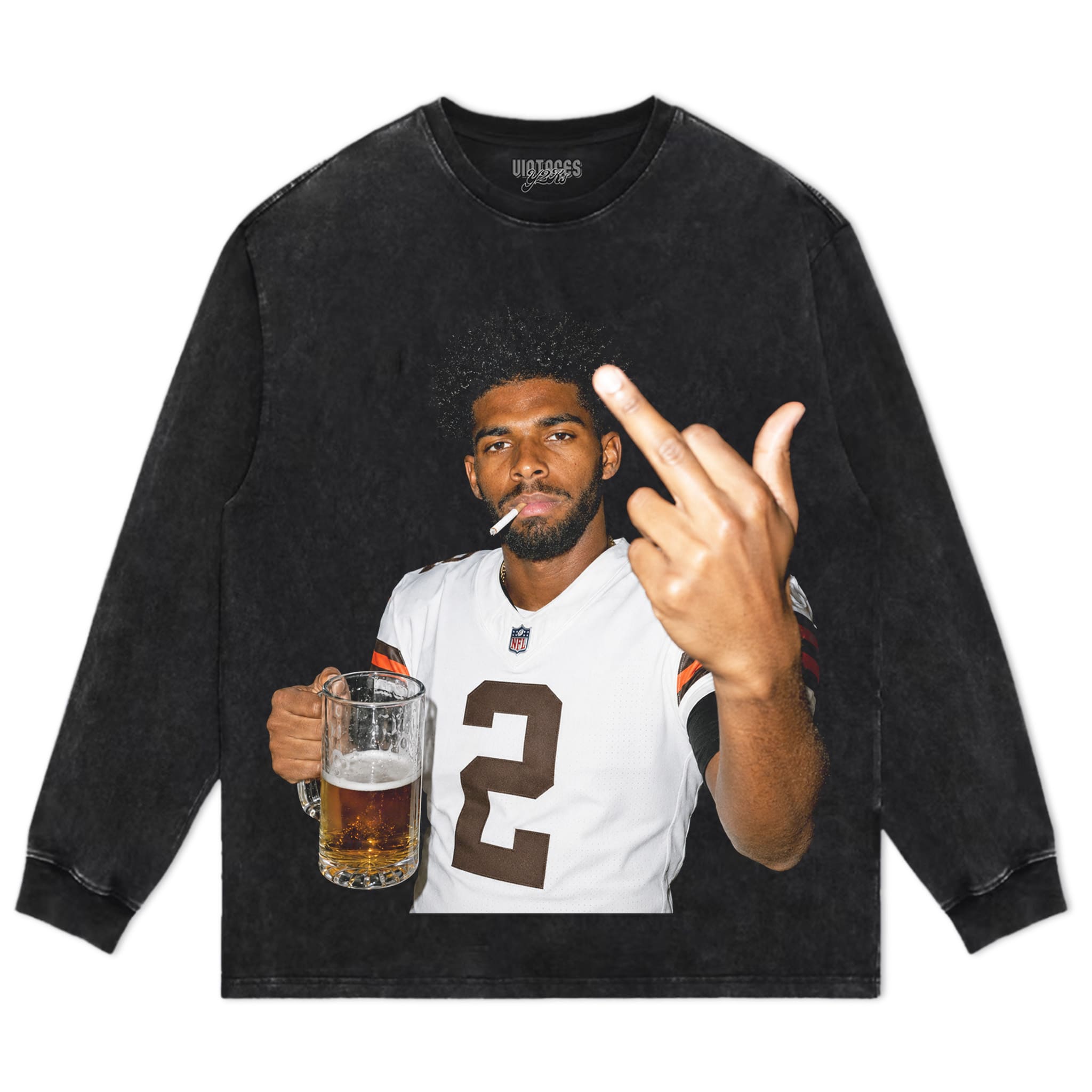 SHEDEUR SANDERS - MIDDLE FINGER V2 TANK TOP & TEE & LONG SLEEVE & LAYERED LS & HOODIE