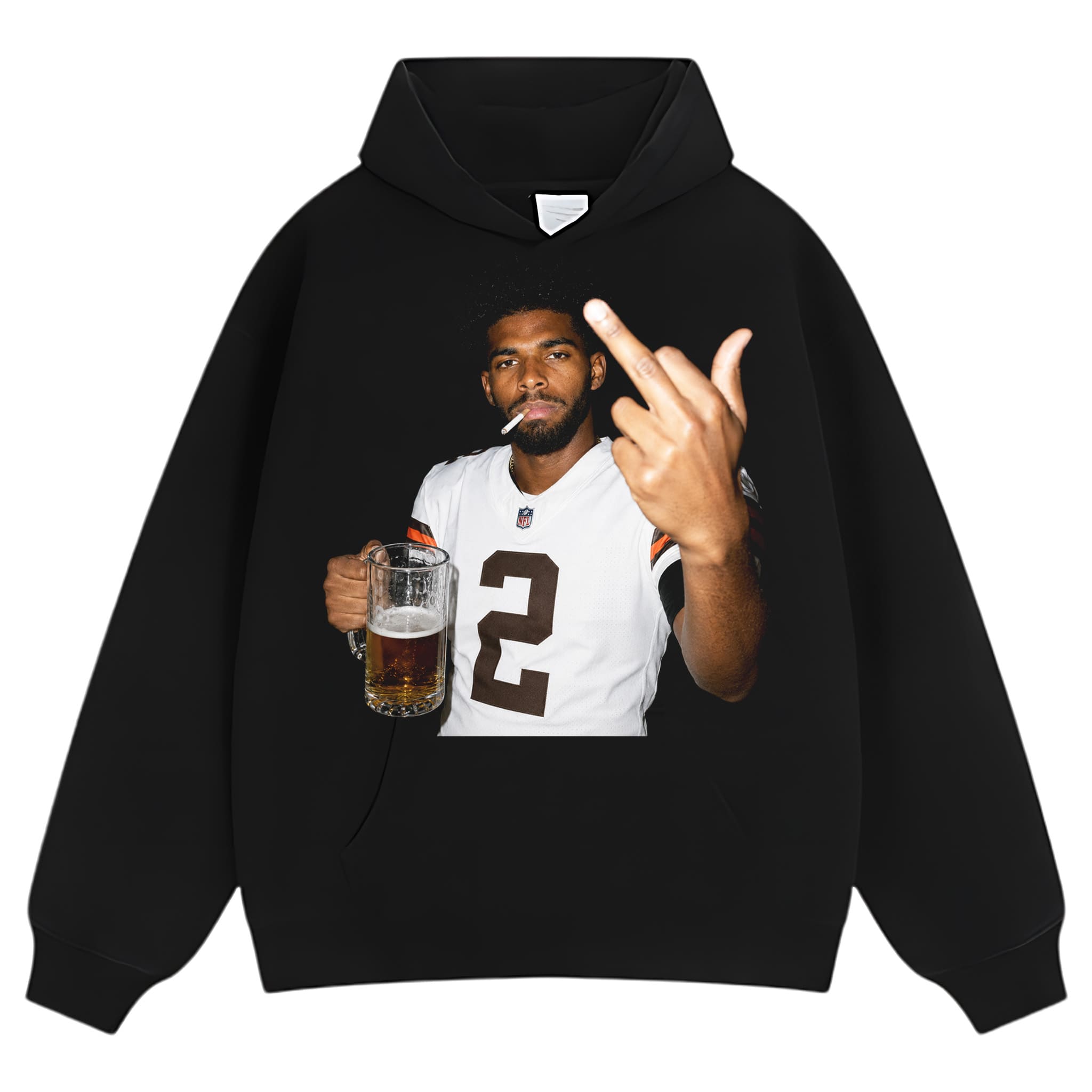 SHEDEUR SANDERS - MIDDLE FINGER V2 TANK TOP & TEE & LONG SLEEVE & LAYERED LS & HOODIE