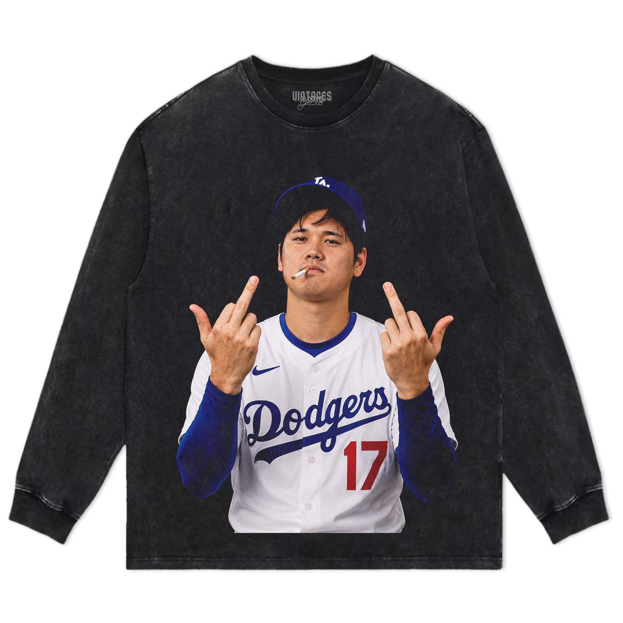 SHOHEI OHTANI MIDDLE FINGER TANK TOP & TEE & LONG SLEEVE & LAYERED LS & HOODIE