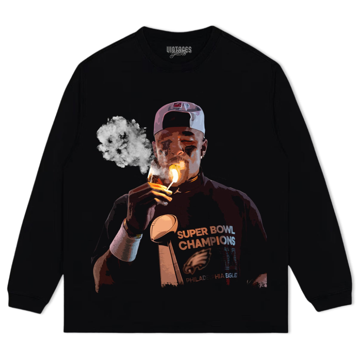 SMOKING JALEN HURTS TANK TOP & TEE & LONG SLEEVE & LAYERED LS & HOODIE