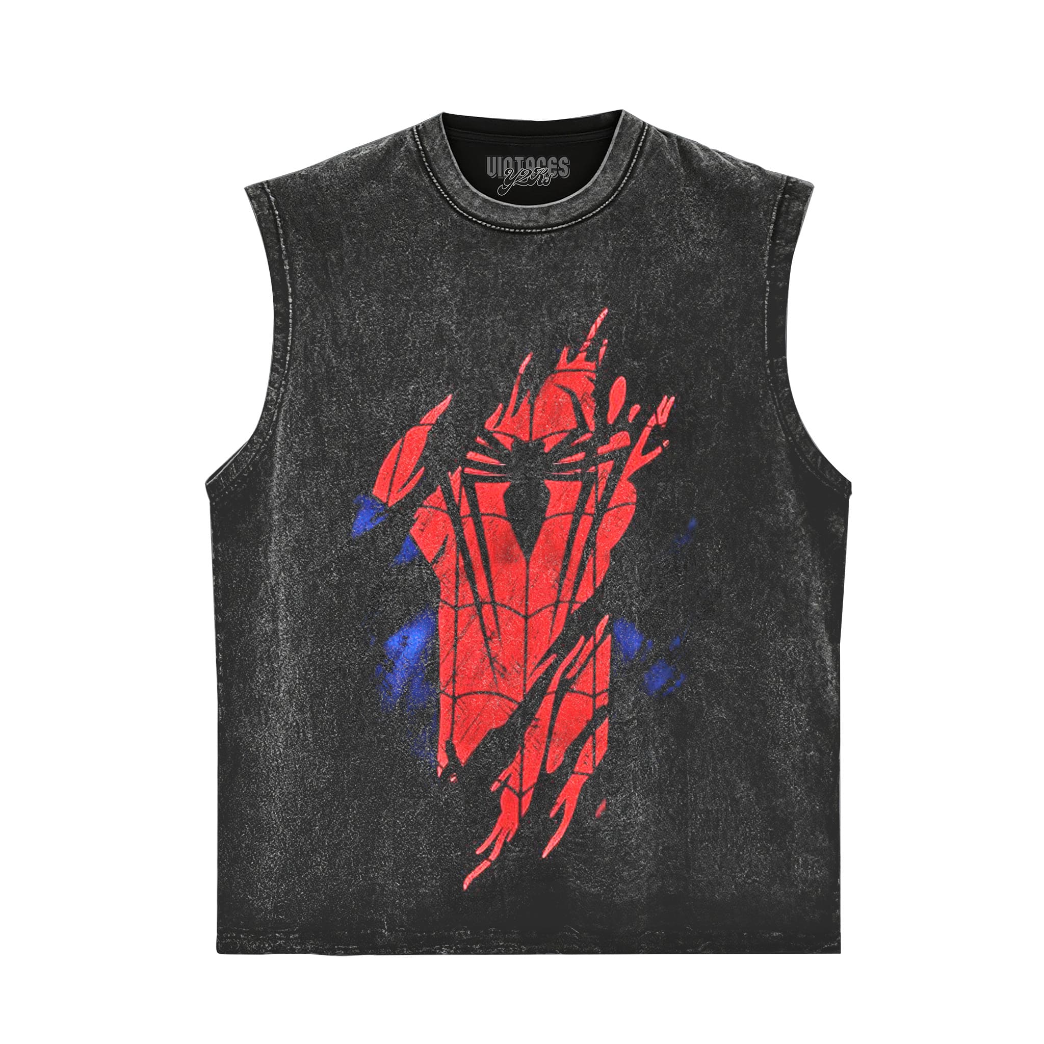 SPIDER-MAN - DAMAGED BATTLE SUIT TANK TOP & TEE & LONG SLEEVE & LAYERED LS & HOODIE