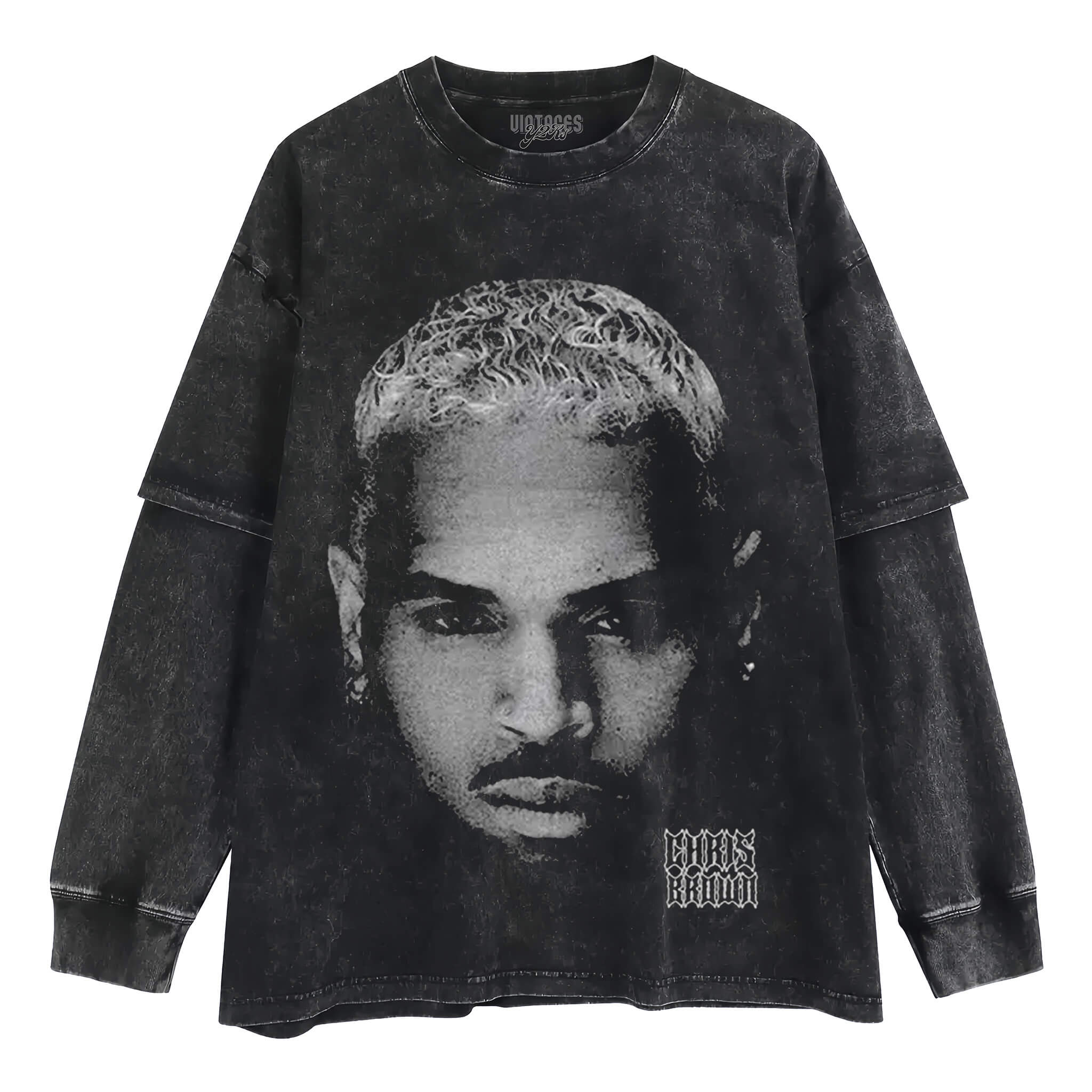 THE FACE OF BREEZY CHRIS BROWN TANK TOP & TEE & LONG SLEEVE & LAYERED LS & HOODIE