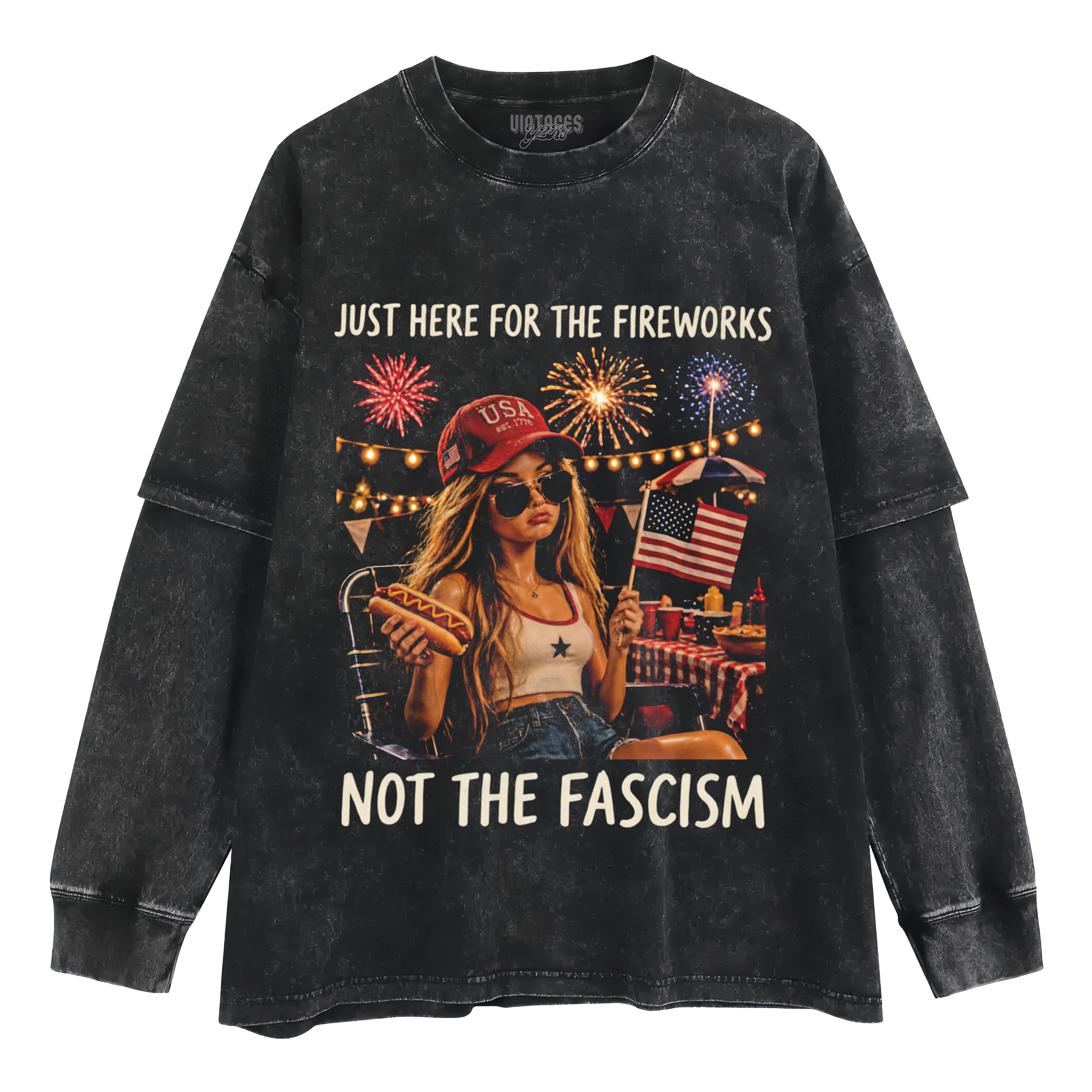 THE FIREWORKS FUNNY 4TH OF JULY - BARBIE DOLL MEME TANK TOP & TEE & LONG SLEEVE & LAYERED LS & HOODIE