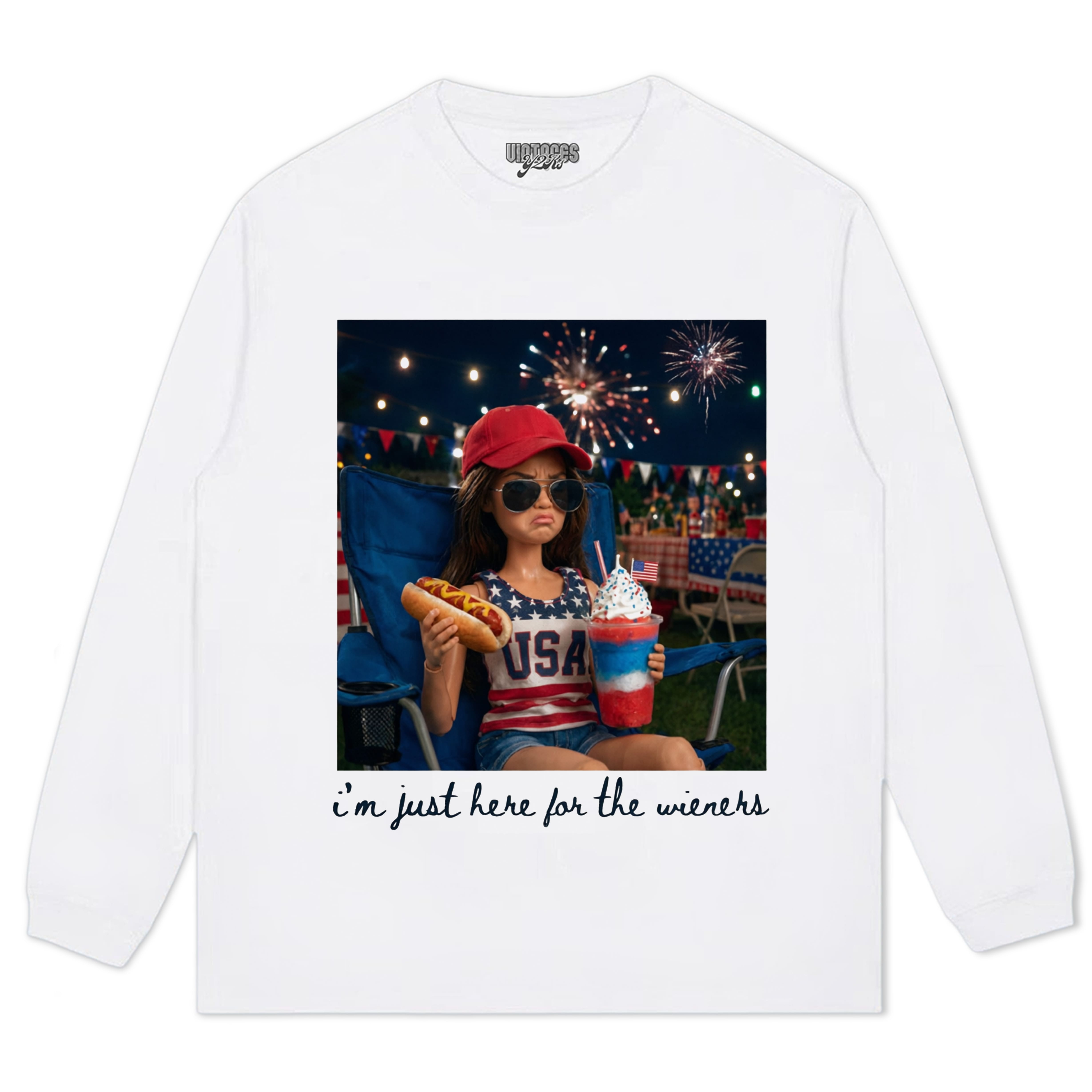 THE FIREWORKS FUNNY 4TH OF JULY - BARBIE DOLL MEME V2 TANK TOP & TEE & LONG SLEEVE & LAYERED LS & HOODIE
