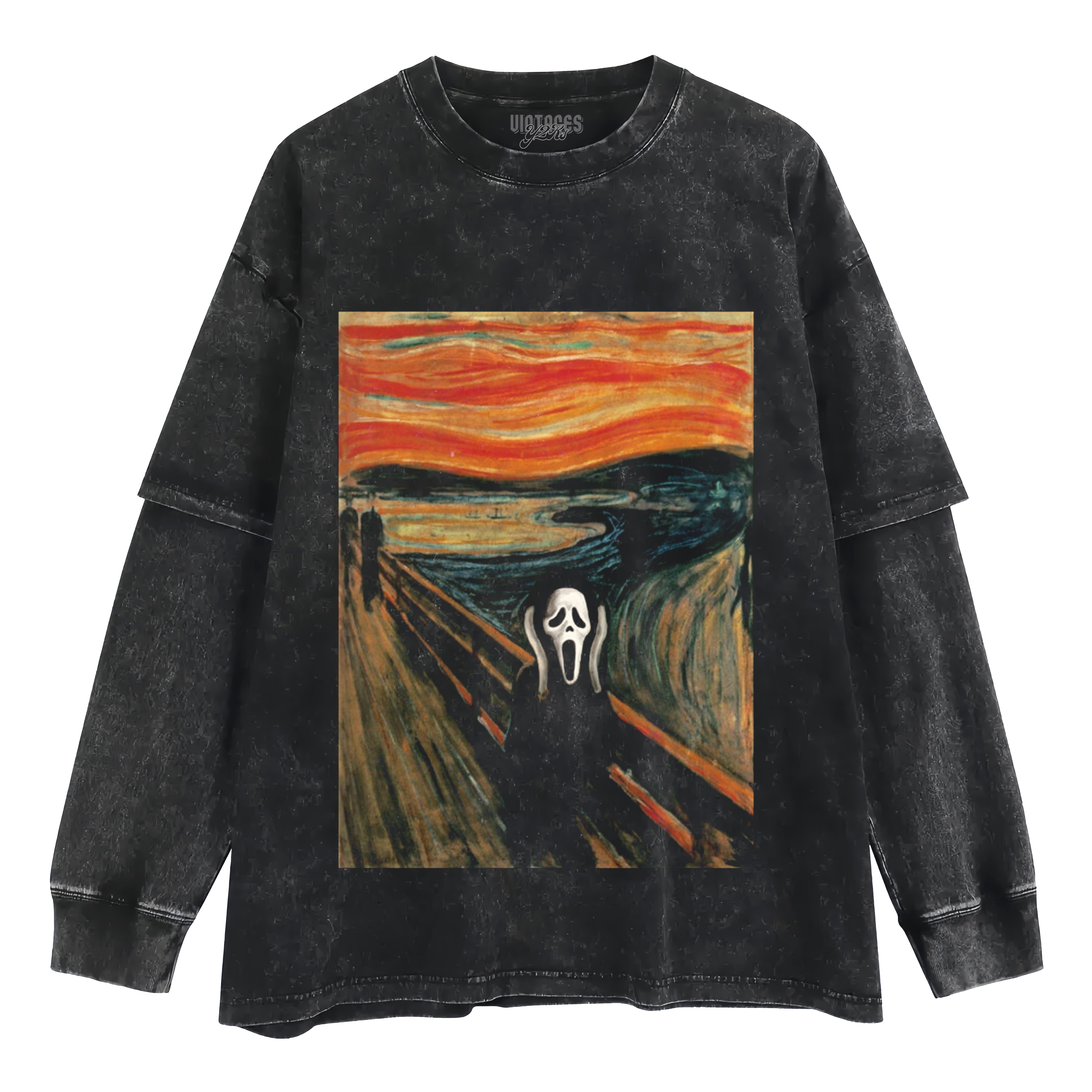 THE SCREAM PARODY LAYERED LONG SLEEVE