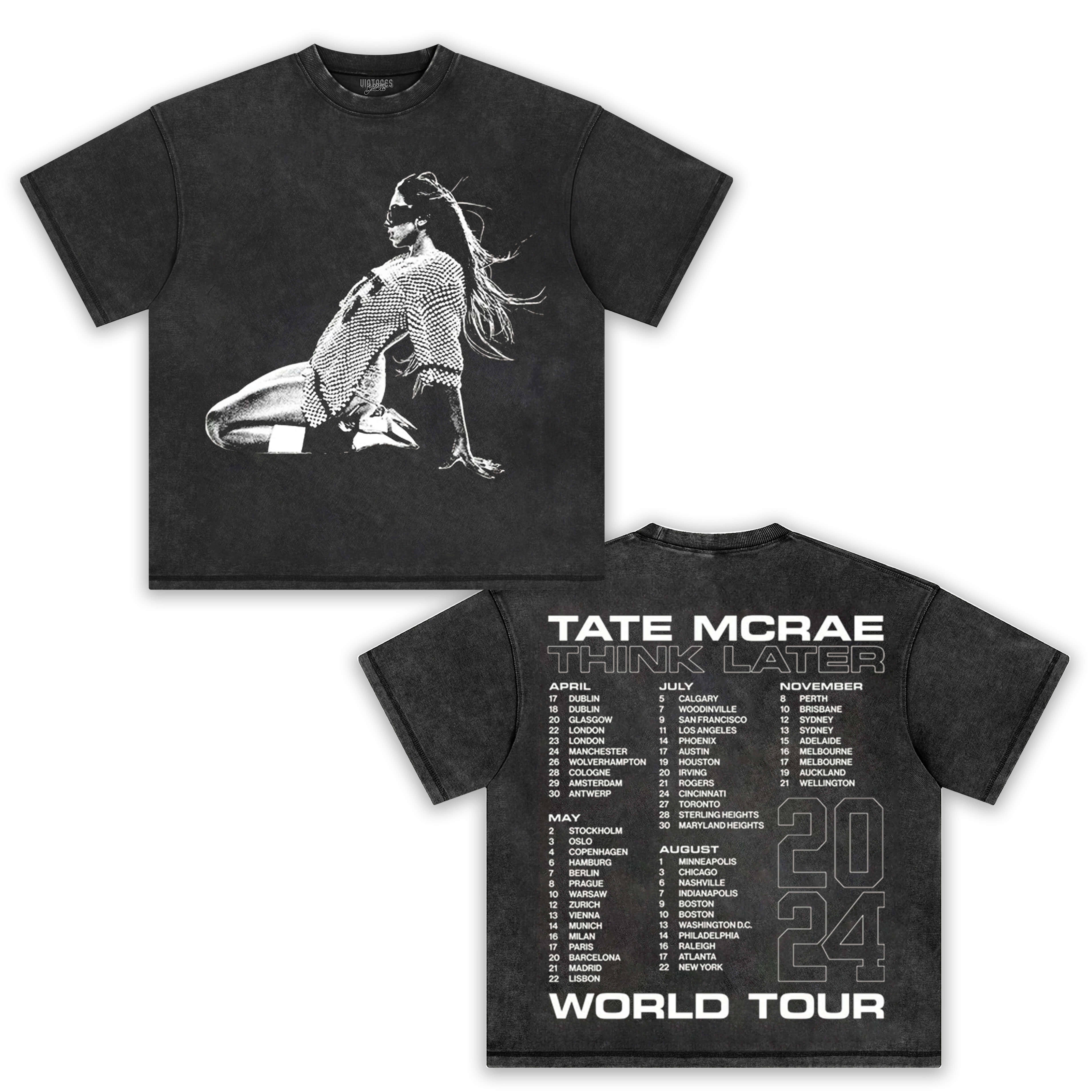 TATE MCRAE & THINK LATER WORLD TOUR V2 TEE