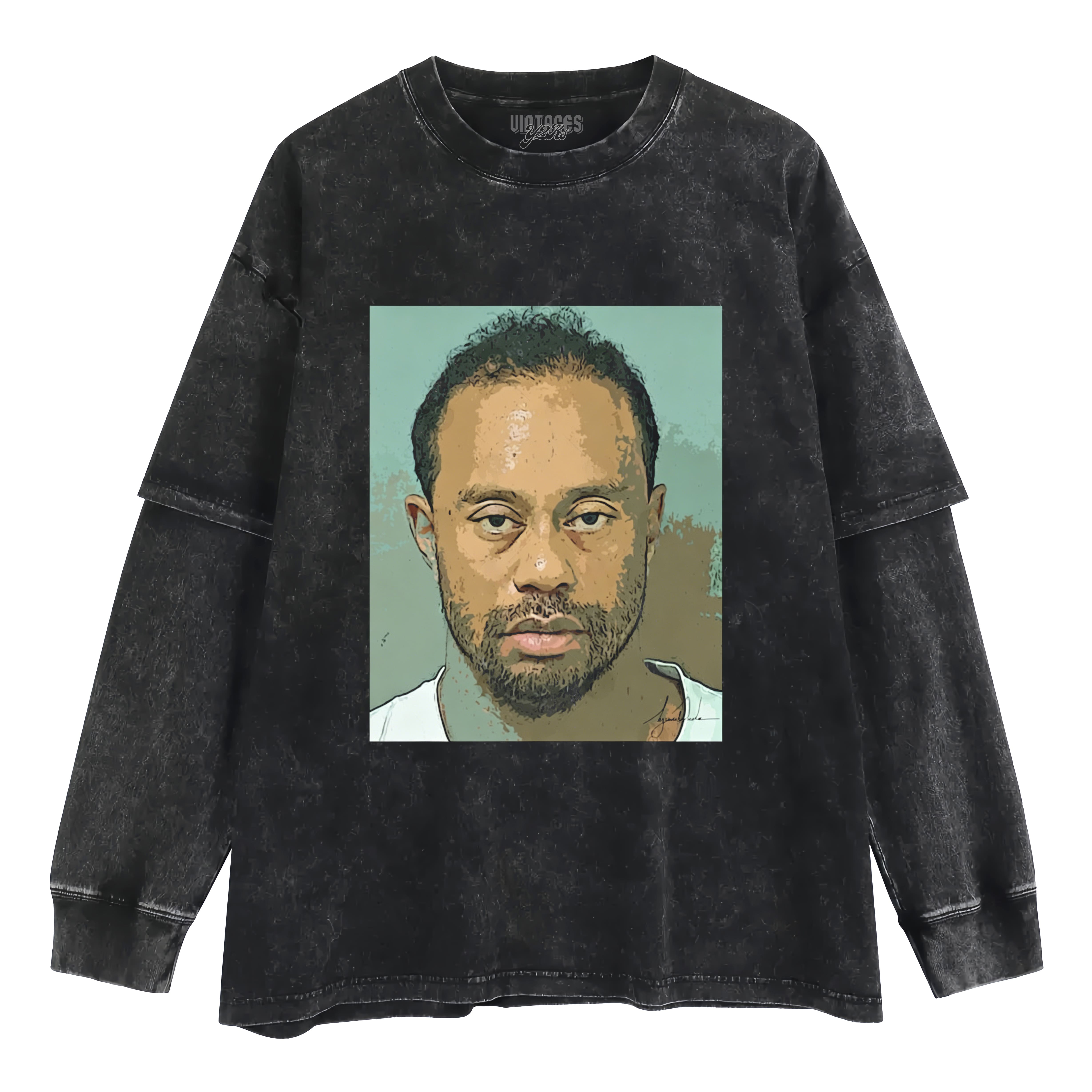TIGER WOODS MUGSHOT TANK TOP & TEE & LONG SLEEVE & LAYERED LS & HOODIE