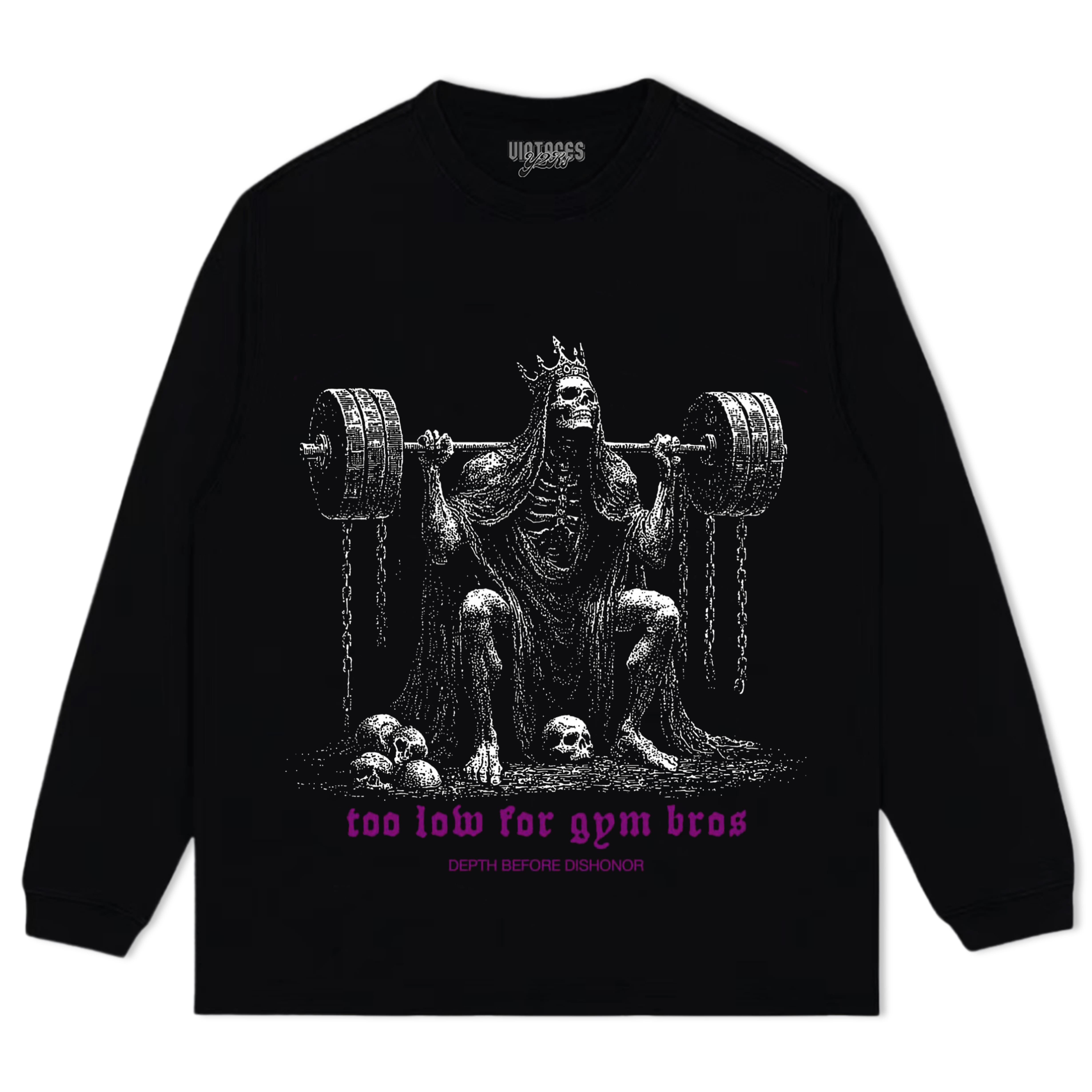 TOO LOW FOR GYM BROS GOLD TANK TOP & TEE & LONG SLEEVE & LAYERED LS & HOODIE