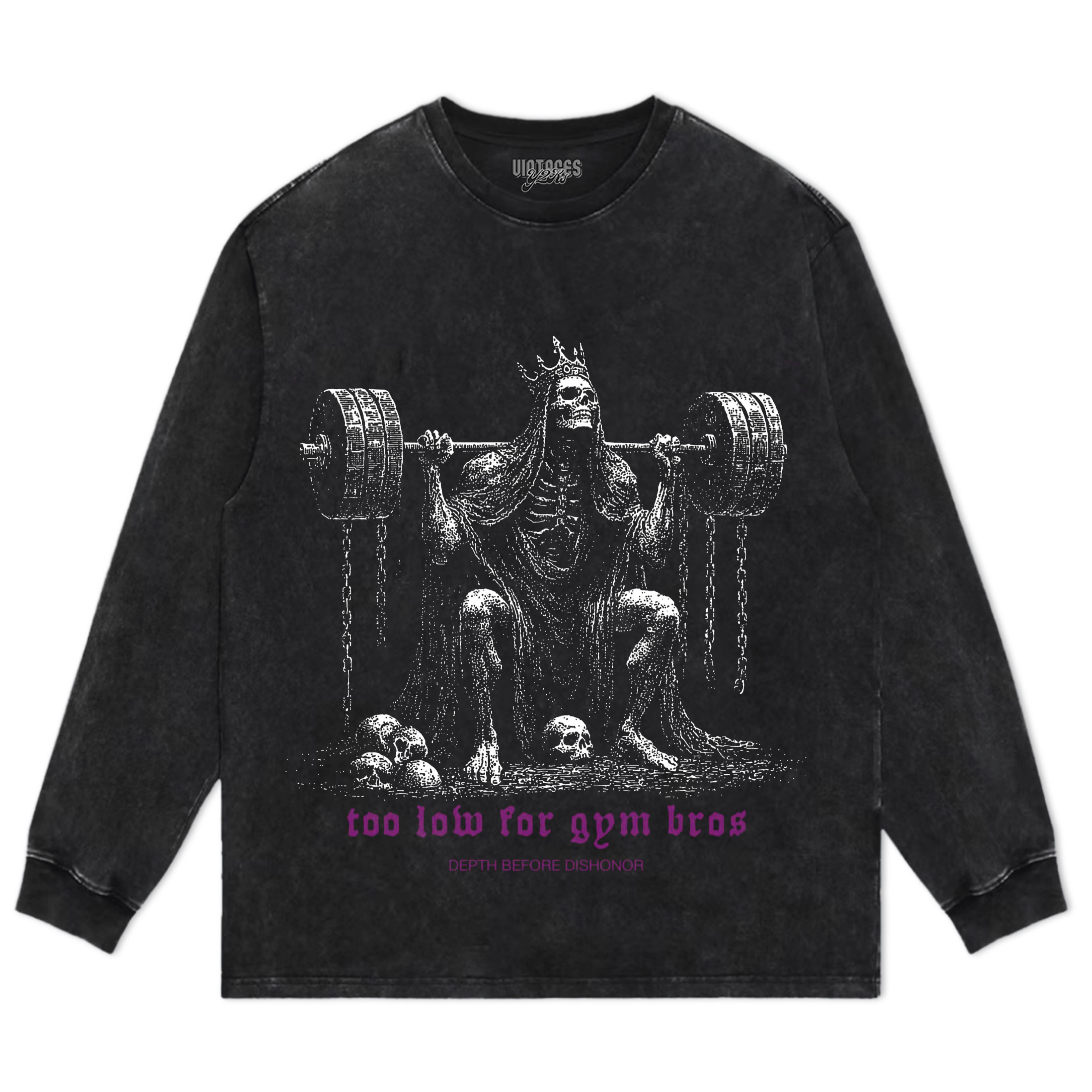 TOO LOW FOR GYM BROS GOLD TANK TOP & TEE & LONG SLEEVE & LAYERED LS & HOODIE