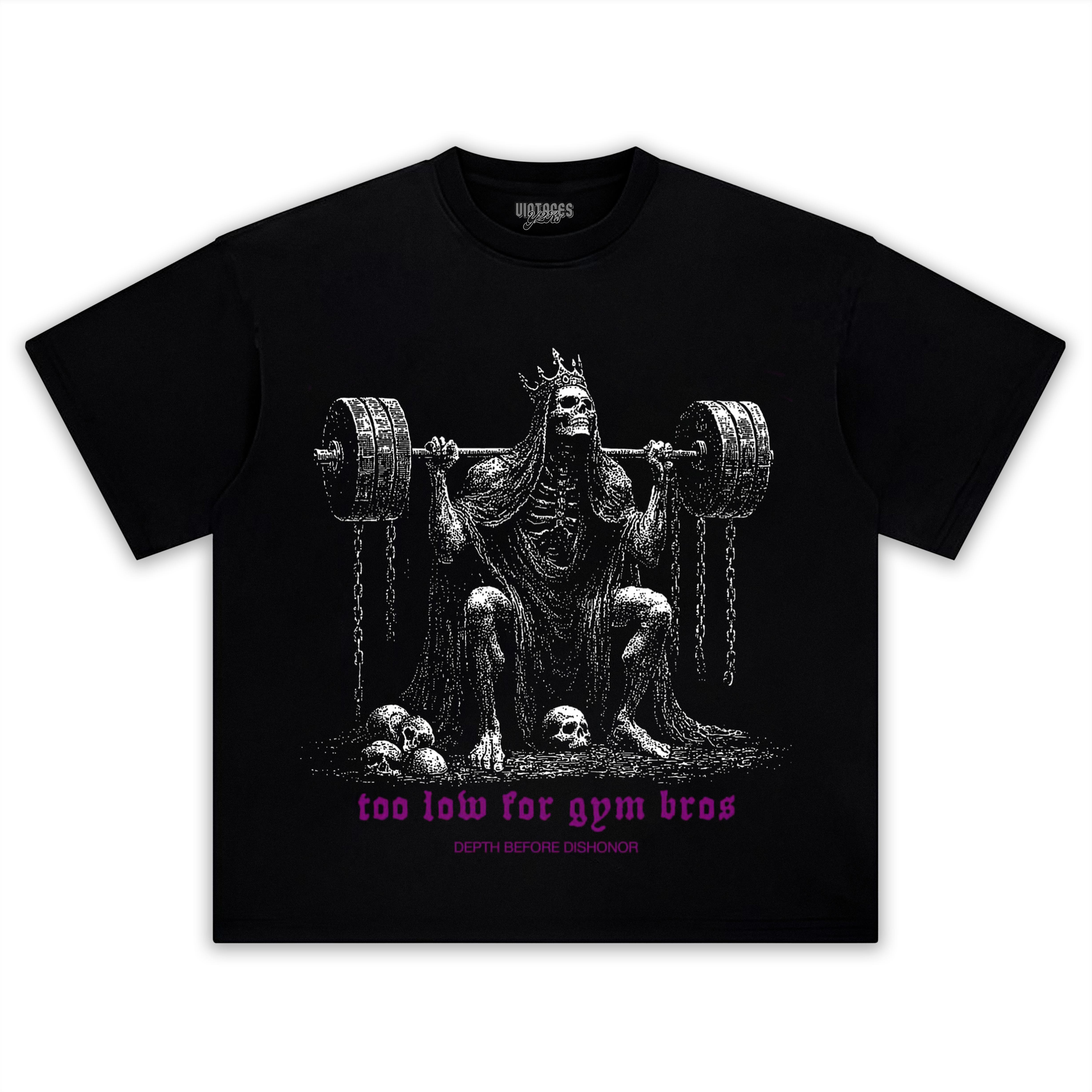 TOO LOW FOR GYM BROS GOLD TANK TOP & TEE & LONG SLEEVE & LAYERED LS & HOODIE