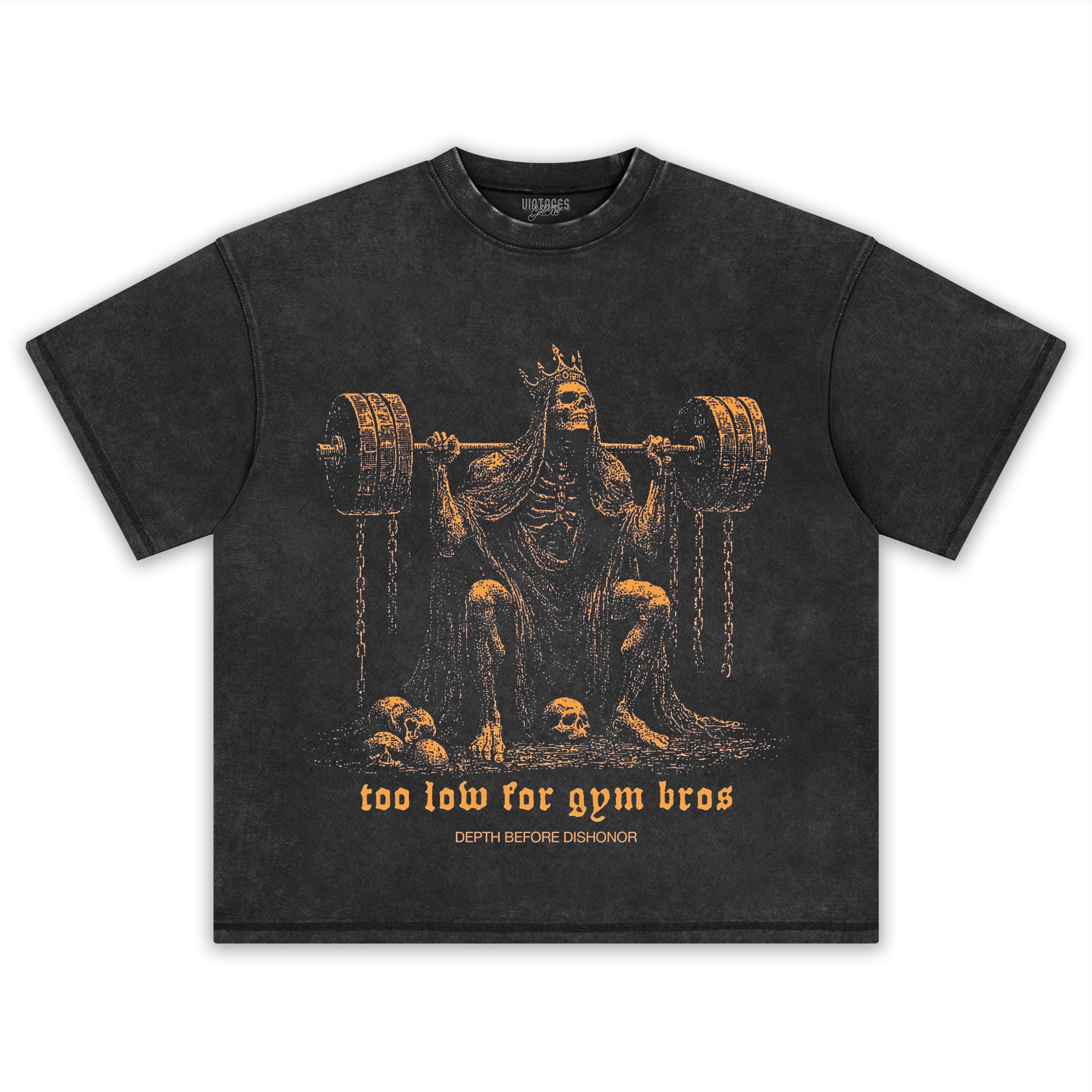 TOO LOW FOR GYM BROS GOLD V2 TANK TOP & TEE & LONG SLEEVE & LAYERED LS & HOODIE