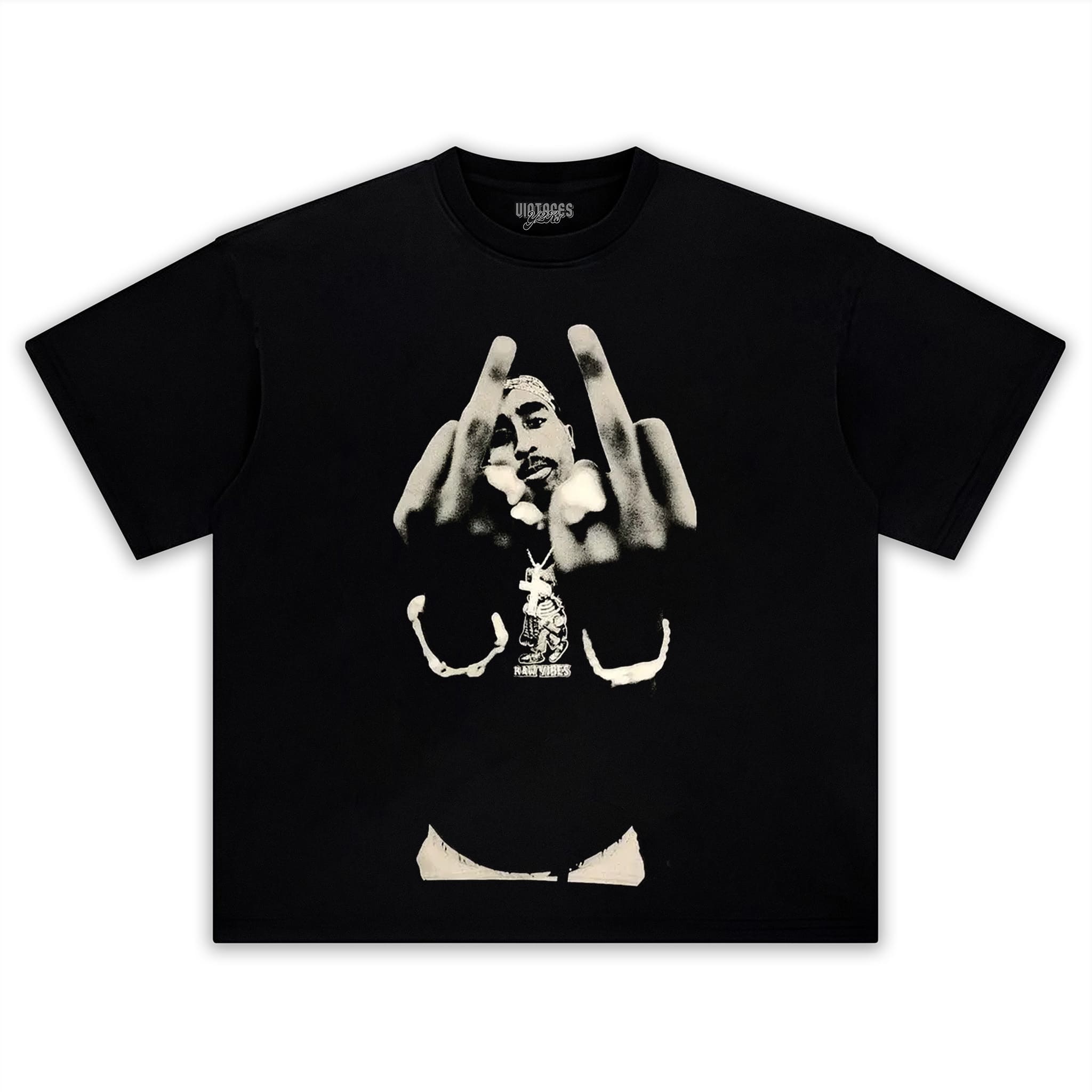 TUPAC MIDDLE FINGERS TANK TOP & TEE & LONG SLEEVE & LAYERED LS & HOODIE