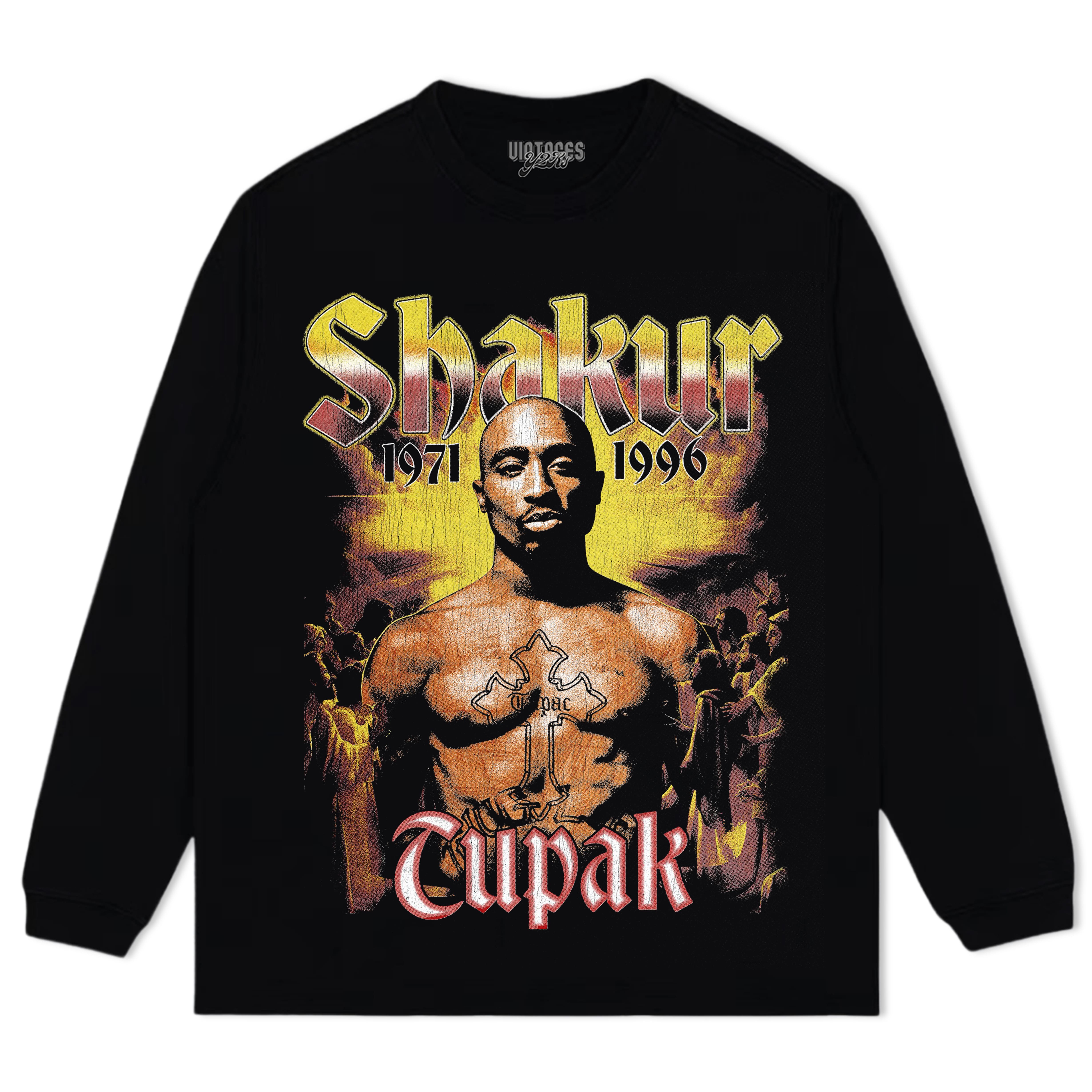 TUPAC SHAKUR-VINTAGE STYLE TEE & LS & HOODIE