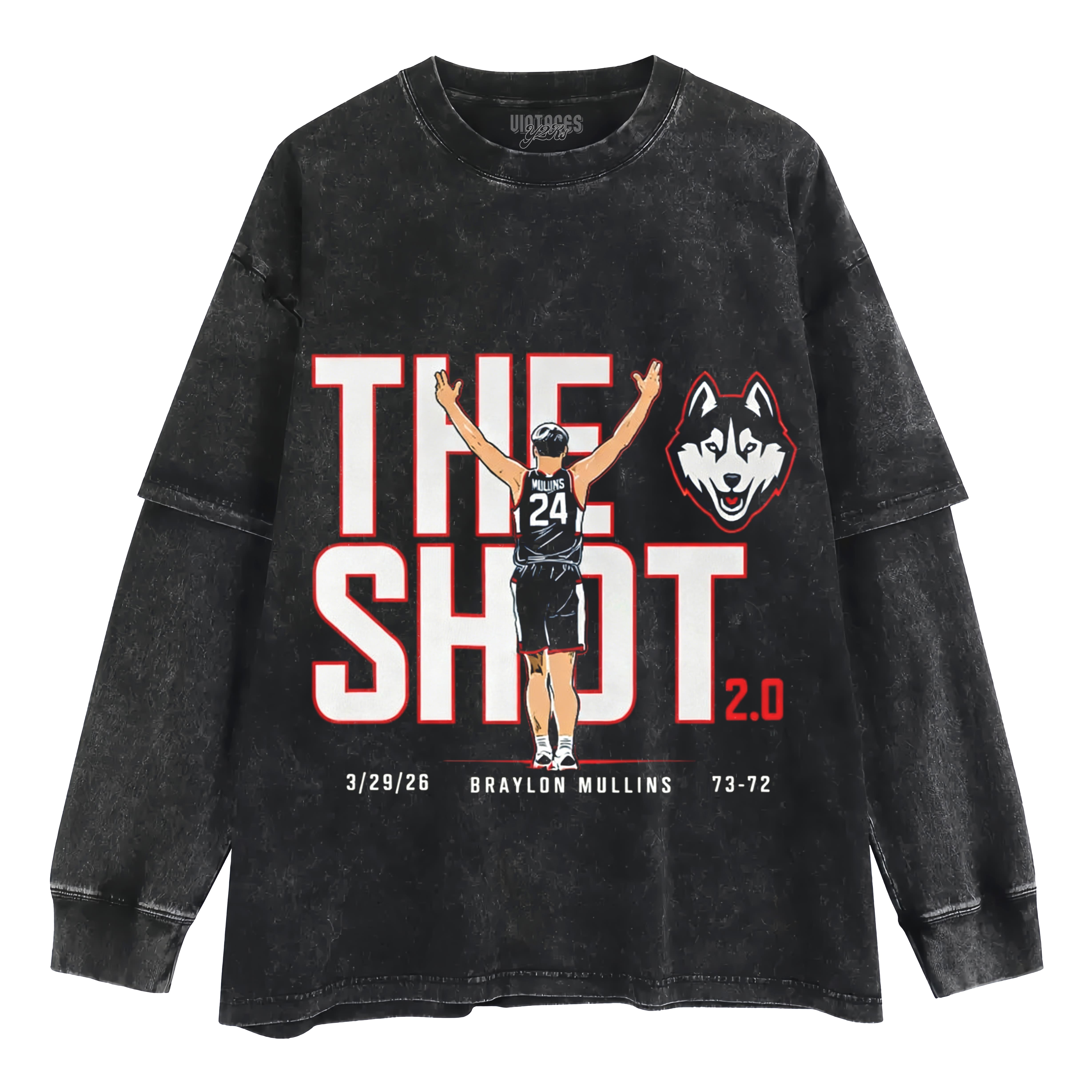 UCONN BASKETBALL BRAYLON MULLINS THE SHOT 2.0 TANK TOP & TEE & LONG SLEEVE & LAYERED LS & HOODIE