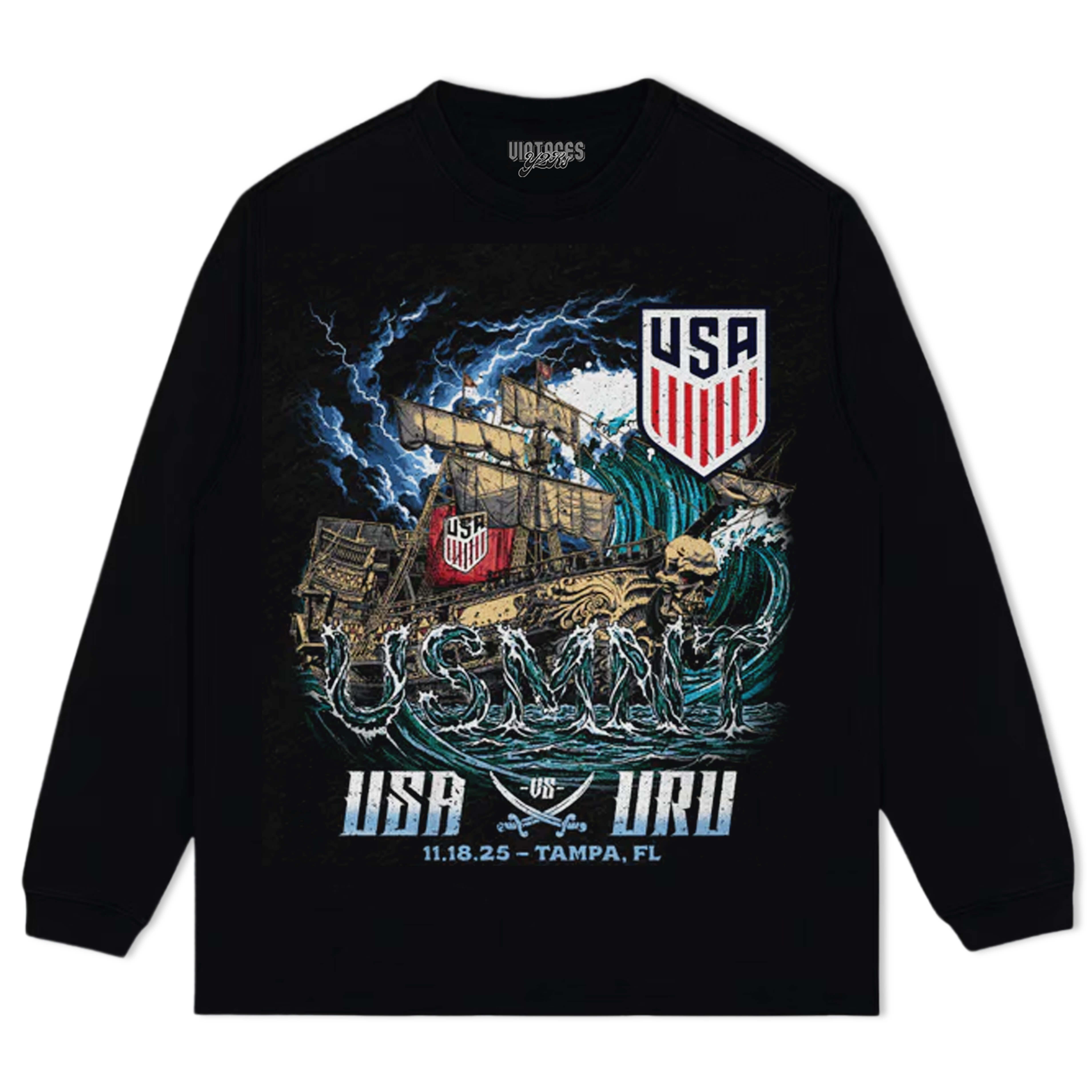 USMNT VS URUGUAY 2025 WHT TEE & LS & HOODIE