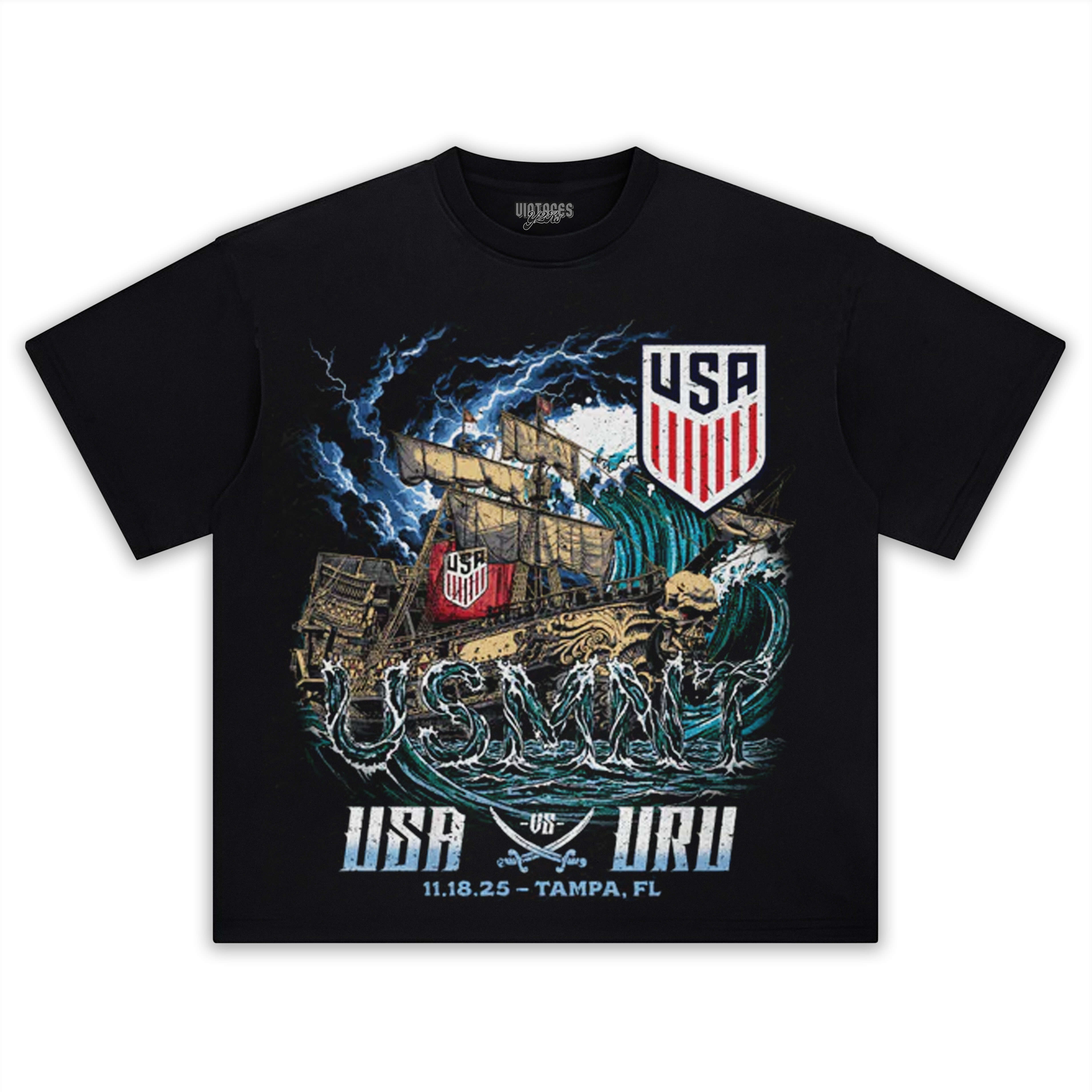 USMNT VS URUGUAY 2025 WHT TEE & LS & HOODIE