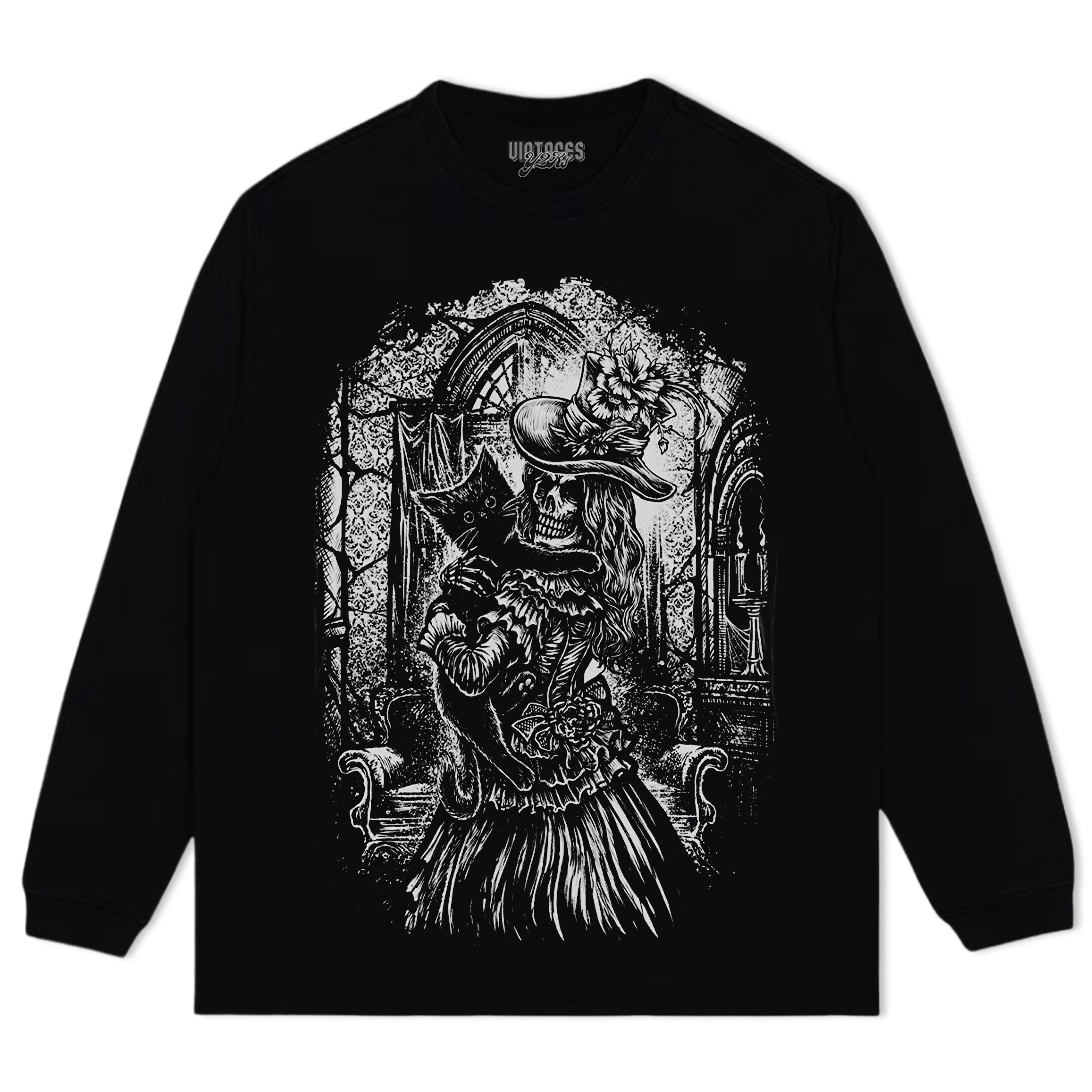 VICTORIAN CAT LADY TEE & LS & HOODIE