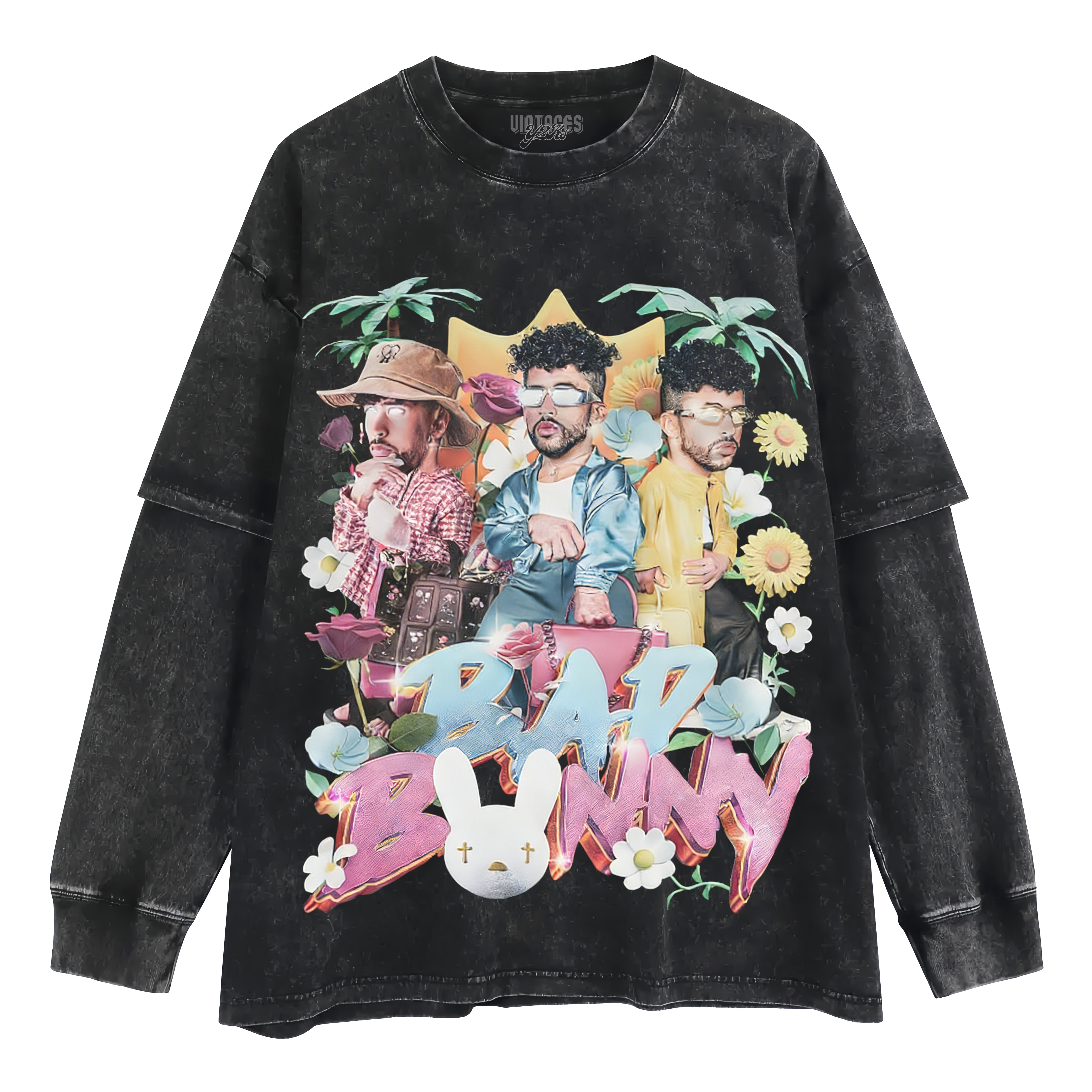 VINTAGE BAD BUNNY 2026 V2 LAYERED LONG SLEEVE