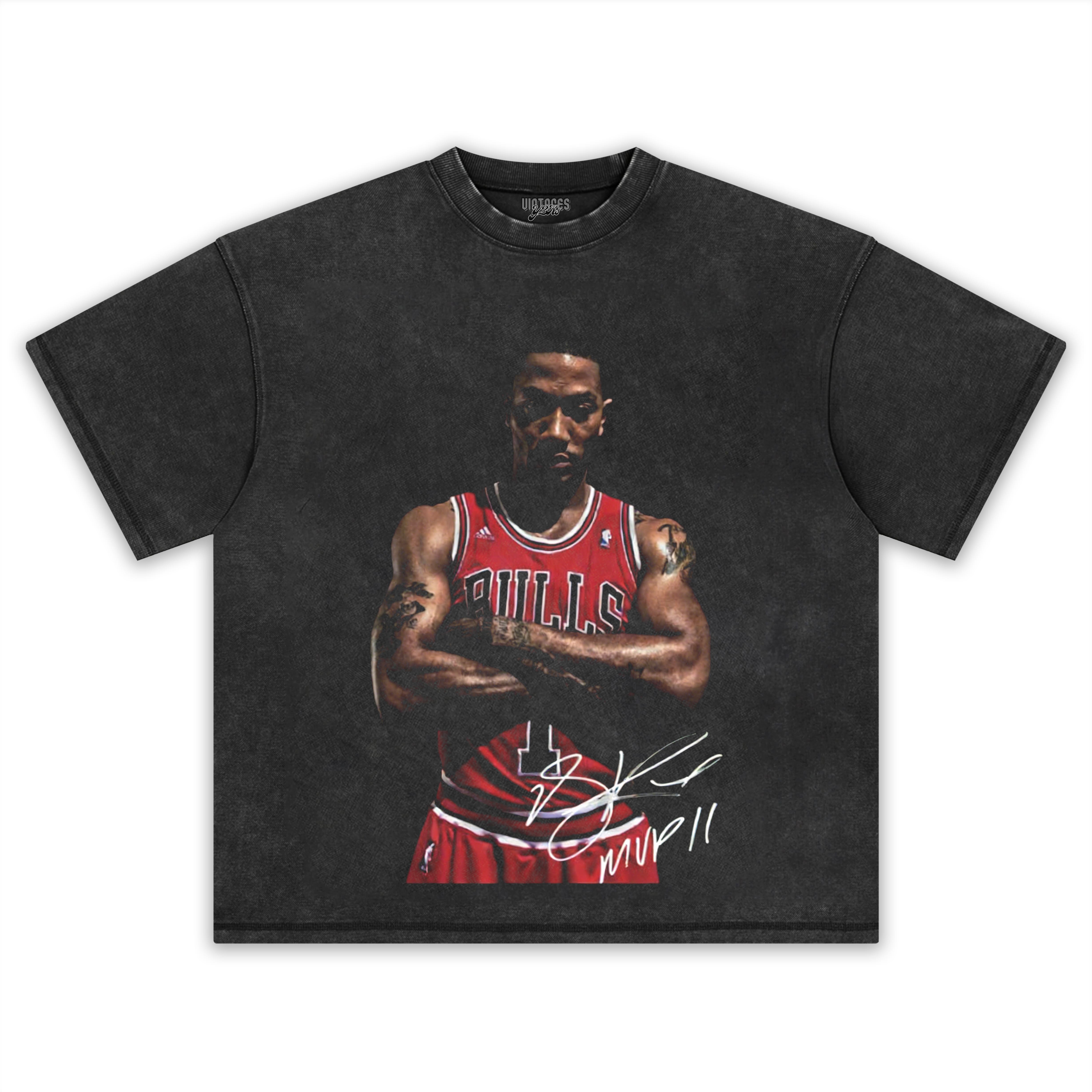 VINTAGE DERRICK ROSE CHICAGO TEE & LS & HOODIE