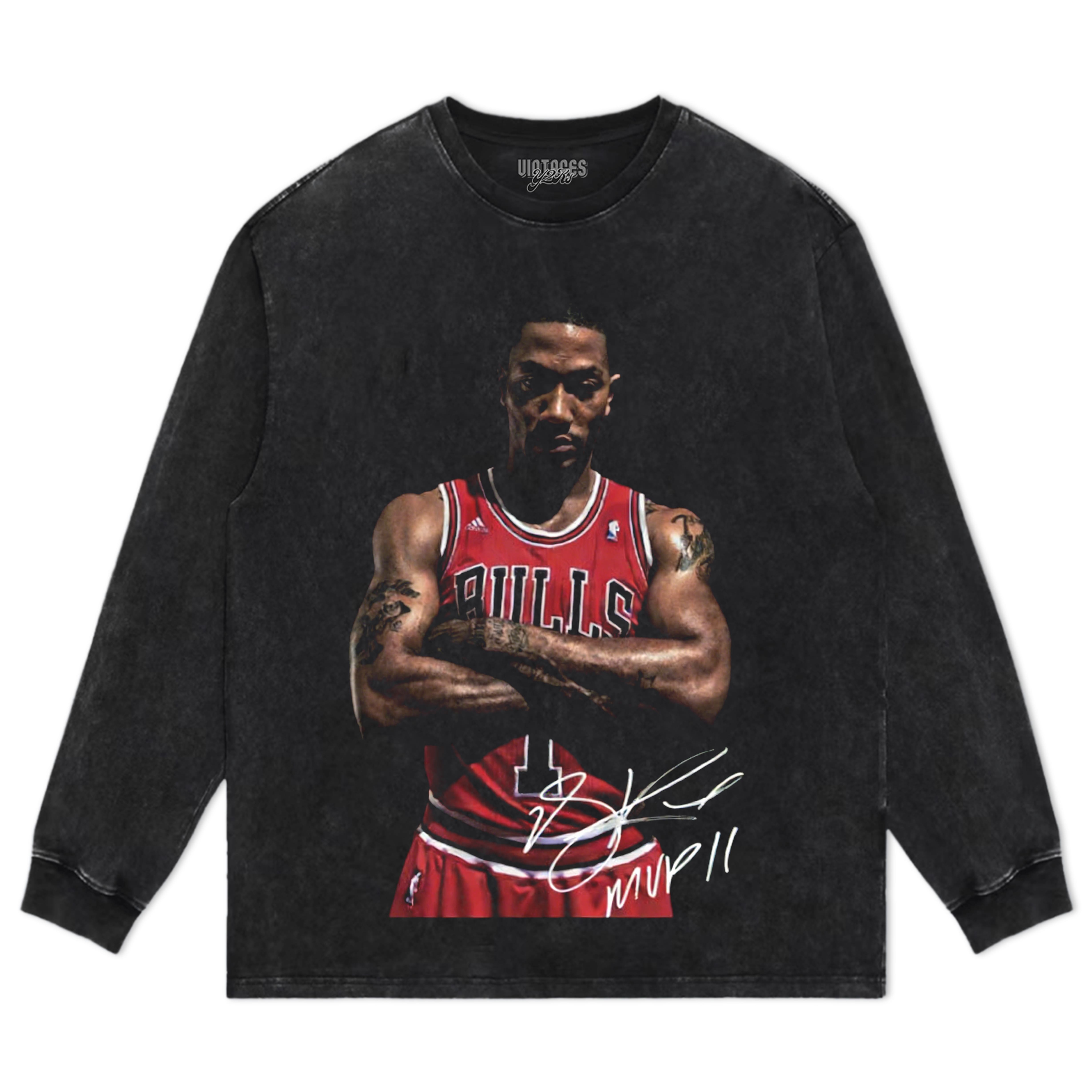 VINTAGE DERRICK ROSE CHICAGO TEE & LS & HOODIE