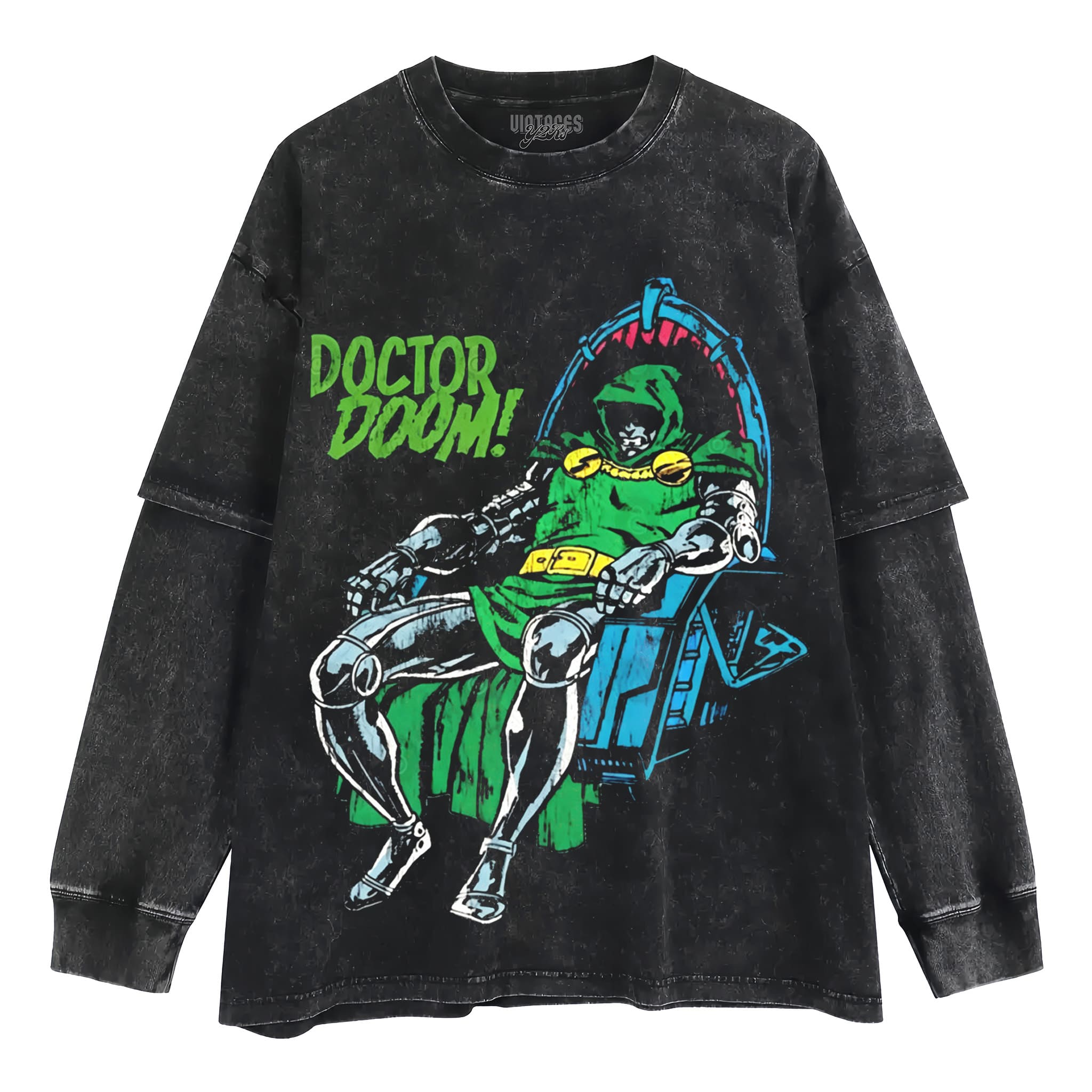 VINTAGE DR DOOM SITTING TANK TOP & TEE & LONG SLEEVE & LAYERED LS & HOODIE