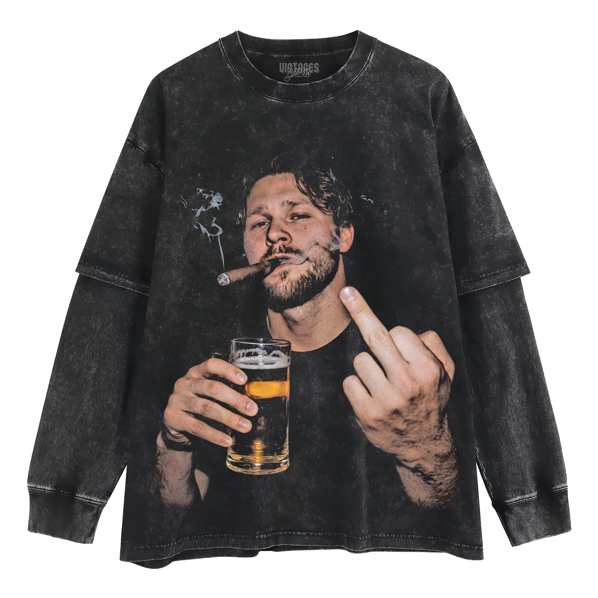 VINTAGE JOSH ALLEN FLIPPING THE BIRD MEME TANK TOP & TEE & LONG SLEEVE & LAYERED LS & HOODIE