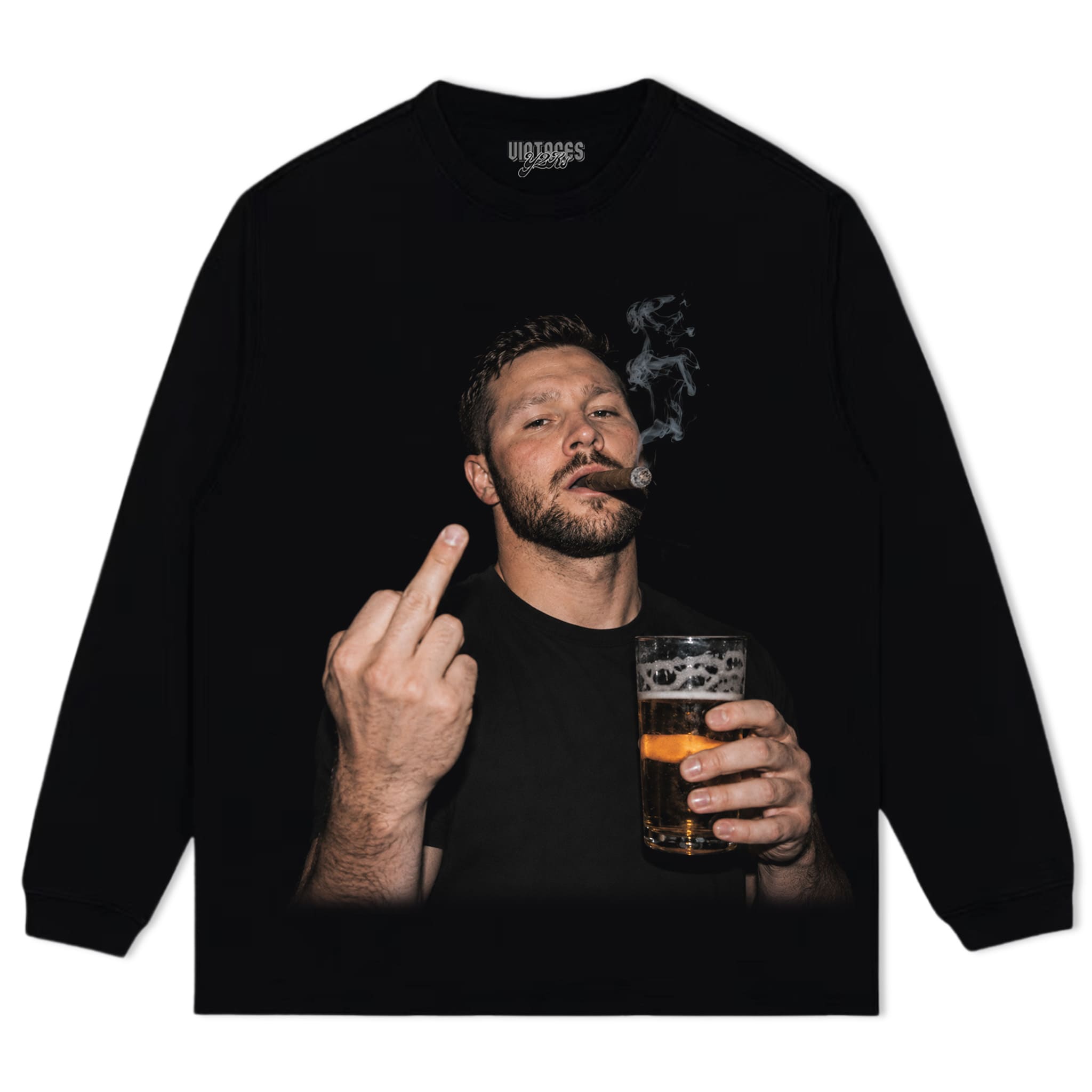 VINTAGE JOSH ALLEN FLIPPING THE BIRD MEME V2 TANK TOP & TEE & LONG SLEEVE & LAYERED LS & HOODIE