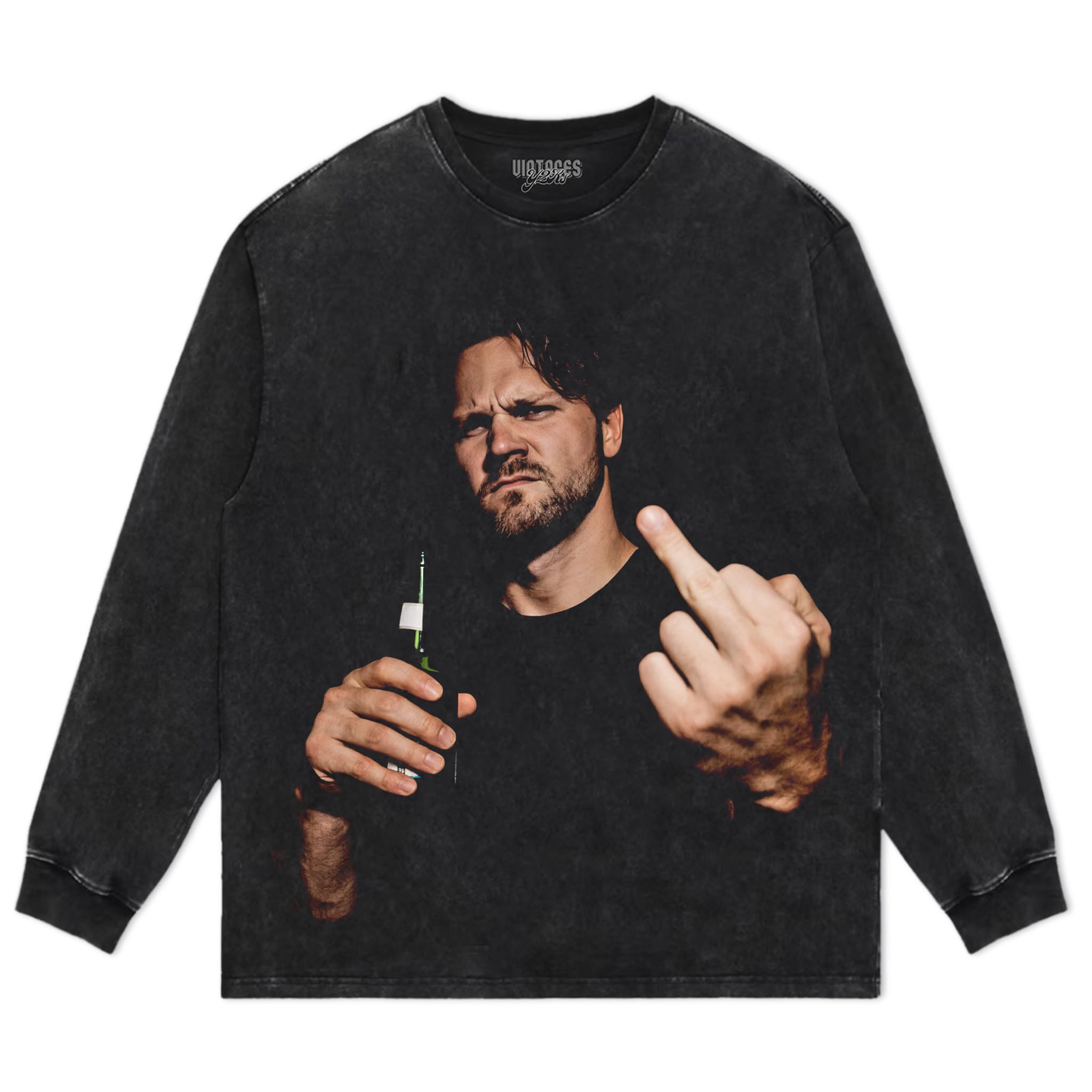 VINTAGE JOSH ALLEN FLIPPING THE BIRD MEME V4 TANK TOP & TEE & LONG SLEEVE & LAYERED LS & HOODIE