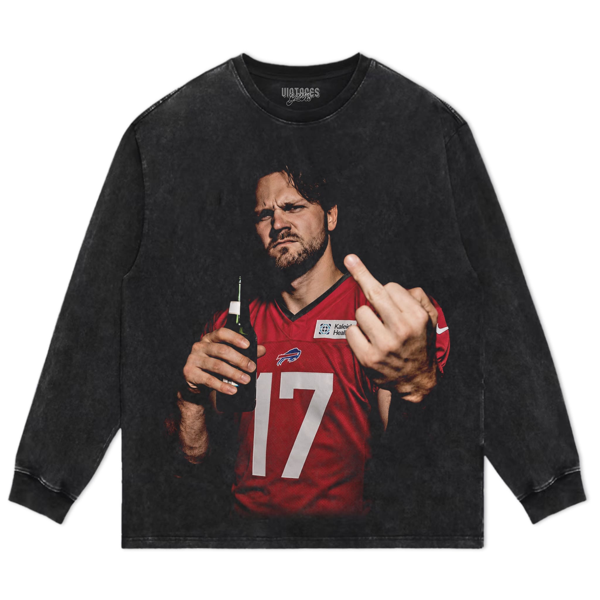 VINTAGE JOSH ALLEN FLIPPING THE BIRD MEME V5 TANK TOP & TEE & LONG SLEEVE & LAYERED LS & HOODIE