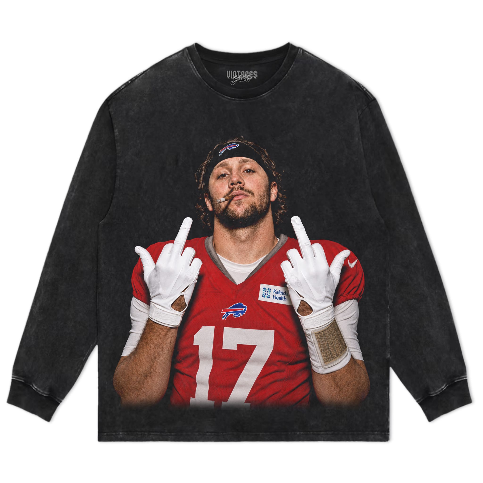 VINTAGE JOSH ALLEN FLIPPING THE BIRD MEME V6 TANK TOP & TEE & LONG SLEEVE & LAYERED LS & HOODIE